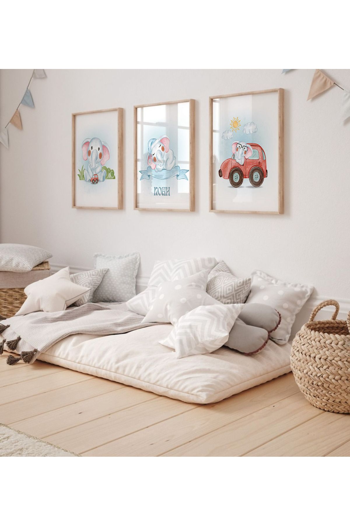 POSTER Fil temalı 3lü çocuk bebek odası poster seti