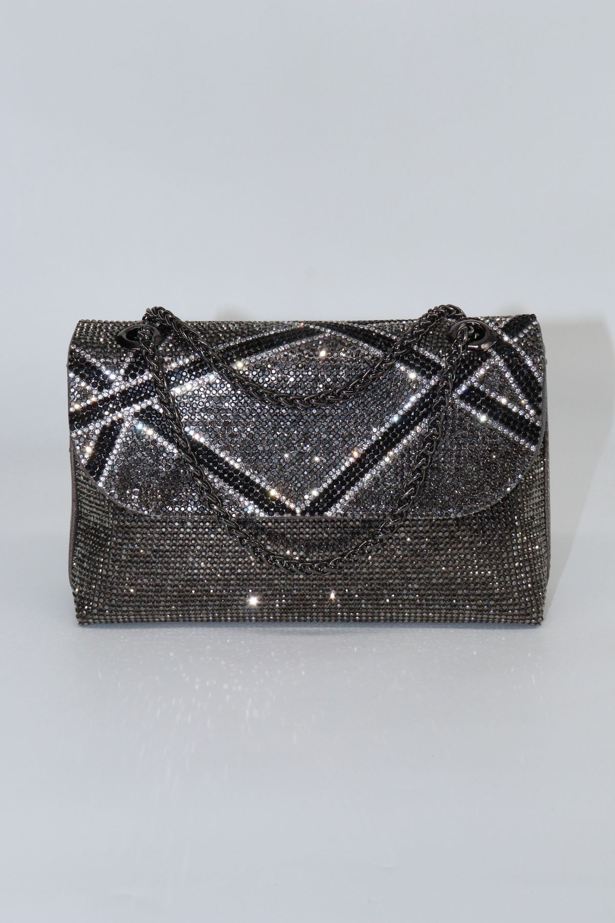 KEEBA Taşlı platin abiye çanta. Düğün mezuniyet portföy clutch gece davet çantası. Kadın abiye taşlı çanta
