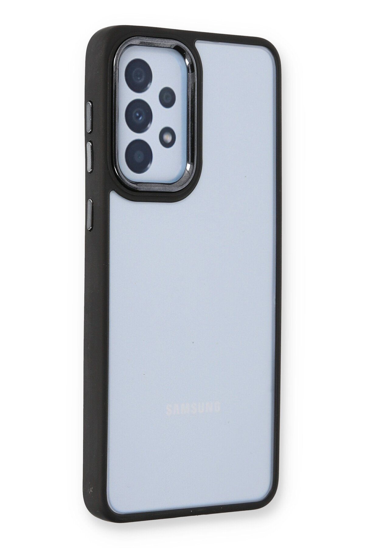 Leybaks Samsung Galaxy A53 Uyumlu Dayanıklı Kaymaz Kenarları Renkli Şeffaf Silikon Kılıf