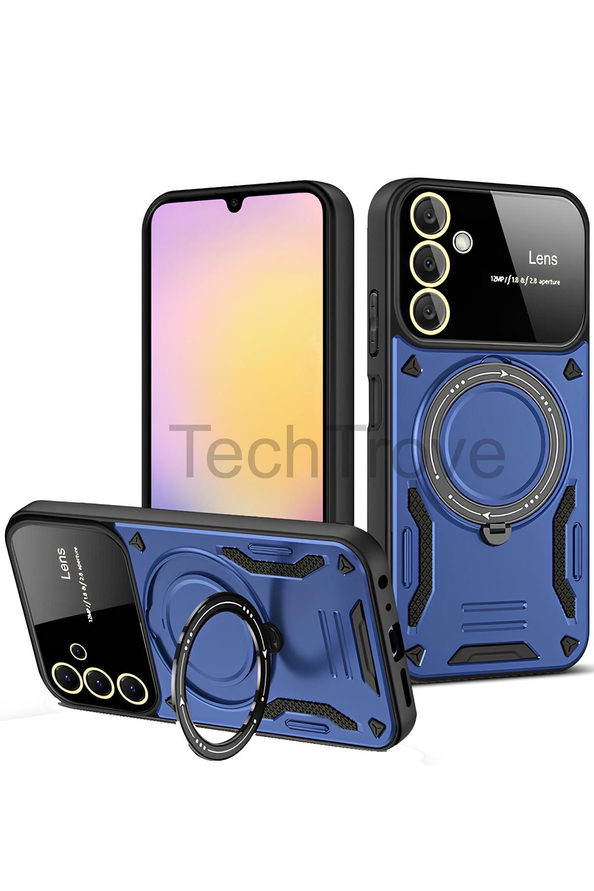 TechTrove Samsung Galaxy S25 Kılıf Kamera Korumalı Stand Özellikli Maksimum Darbe Korumalı Kapak