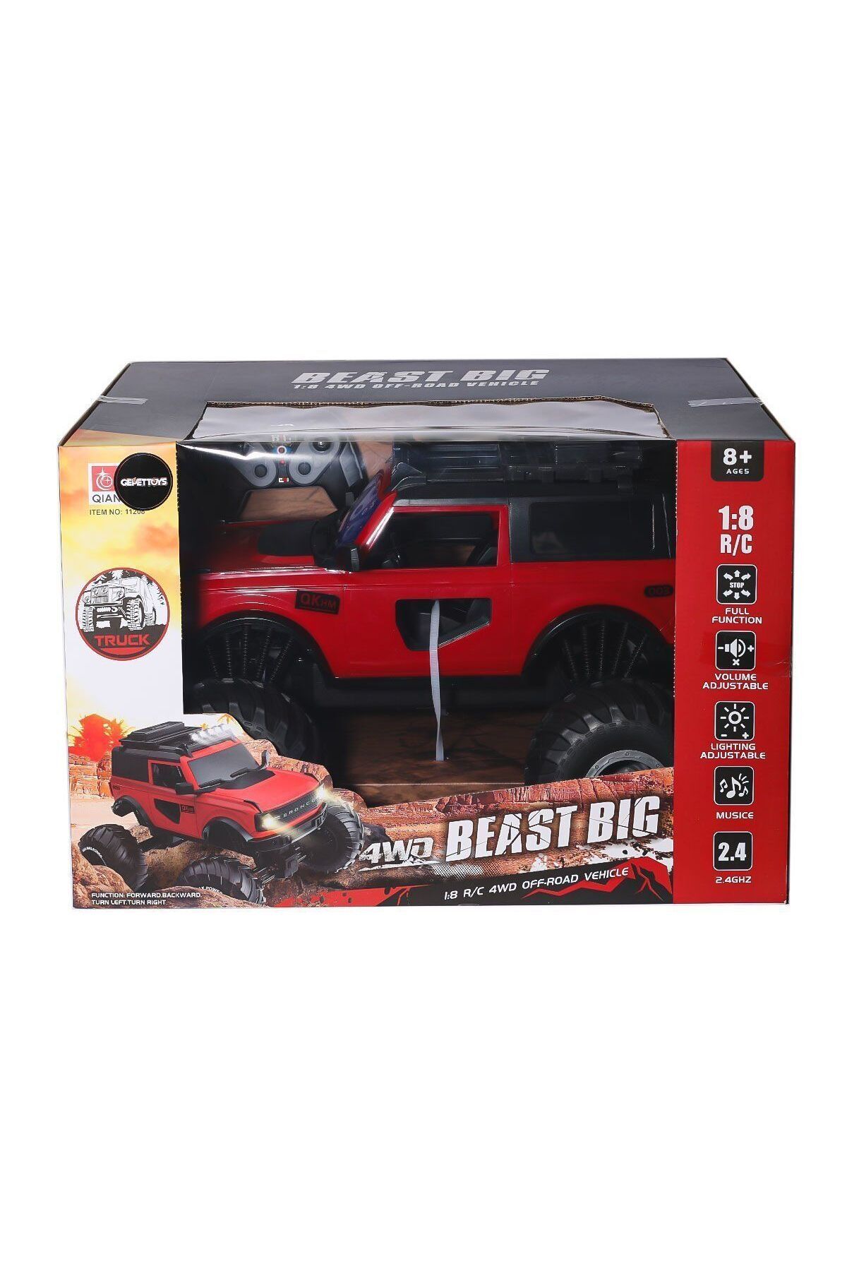 Aymir Ticaret 112409 Kumandalı Dev Jeep 1:18 -Gepettoys