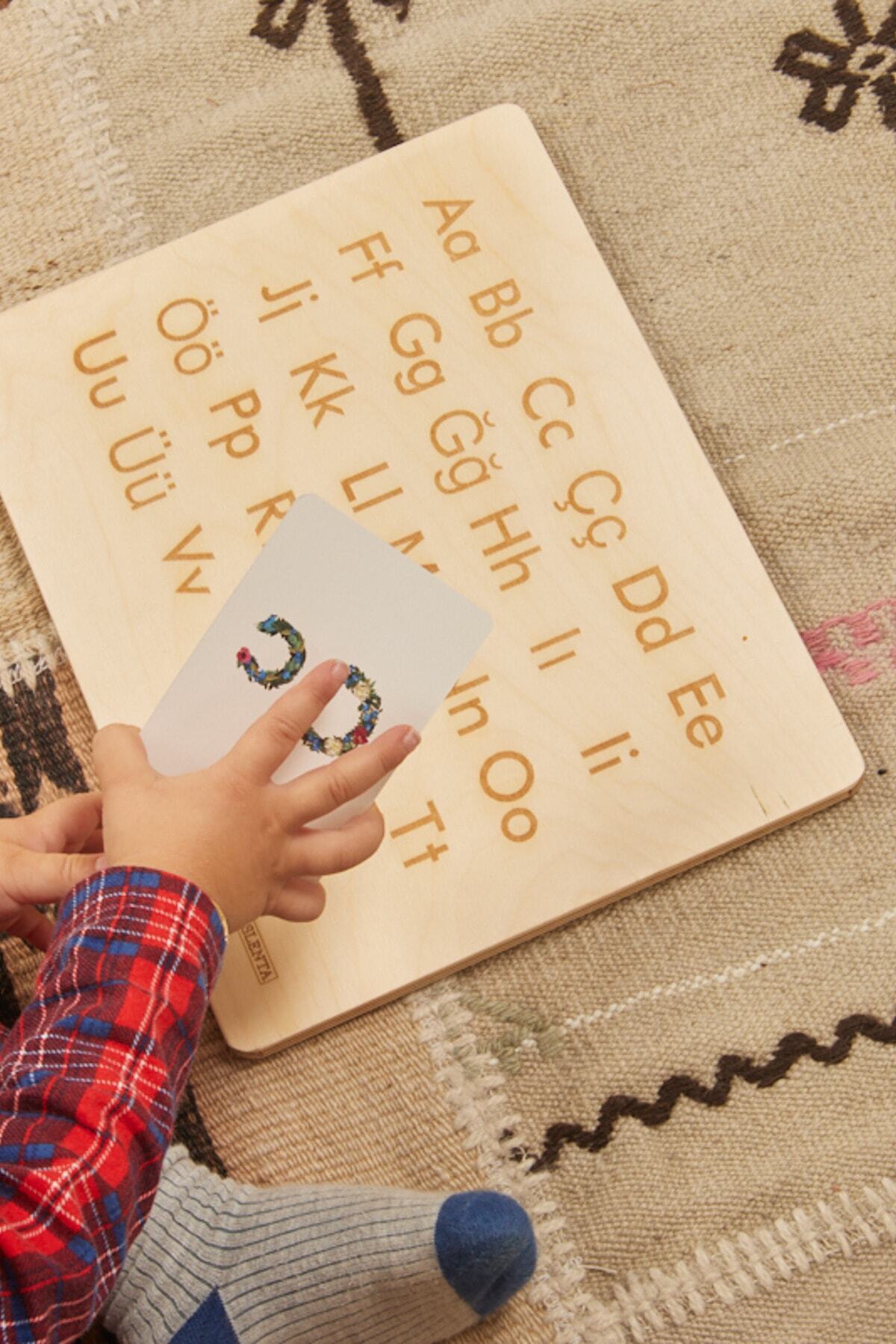 تخته آموزشی حروف الفبا چوبی | تخته نوشتن آموزشی مونته‌سوری