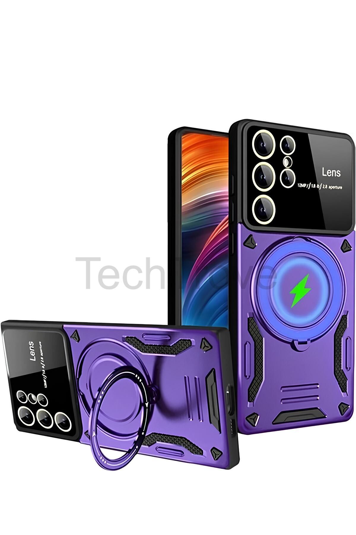 TechTrove Samsung Galaxy S24 Ultra Kılıf Kamera Korumalı Stand Özellikli Maksimum Darbe Korumalı Kapak
