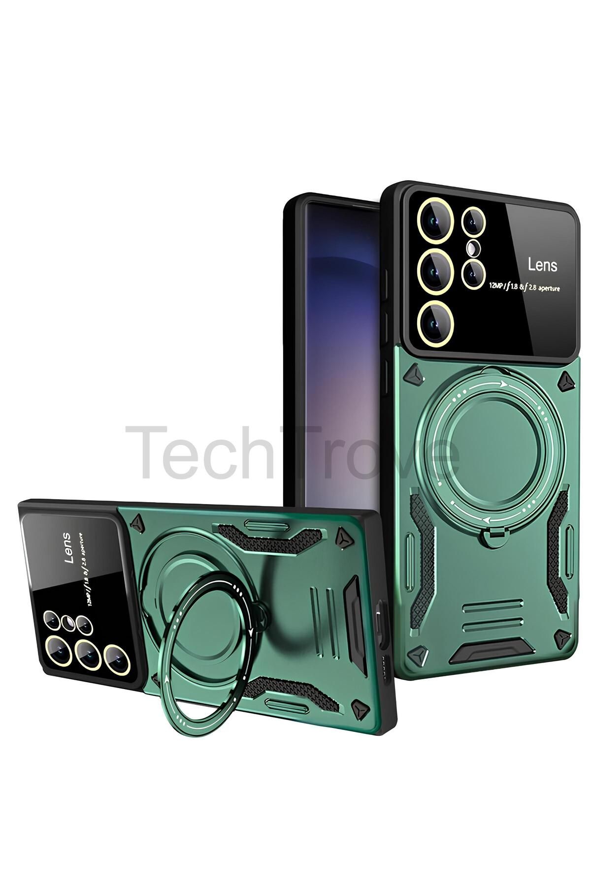 TechTrove Samsung Galaxy S24 Ultra Kılıf Kamera Korumalı Stand Özellikli Maksimum Darbe Korumalı Kapak