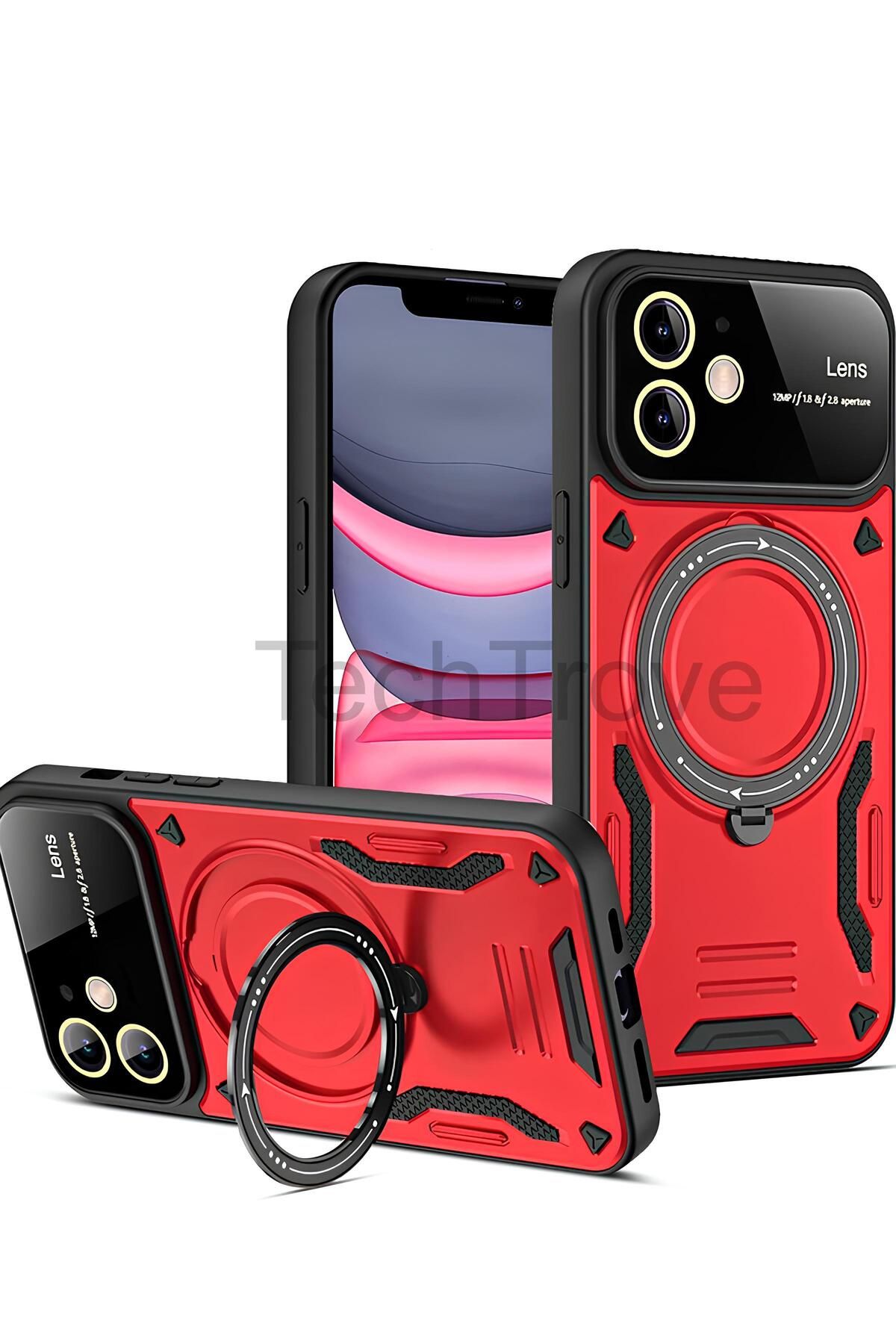 TechTrove iPhone 11 Kılıf Kamera Korumalı Stand Özellikli Maksimum Darbe Korumalı Kapak