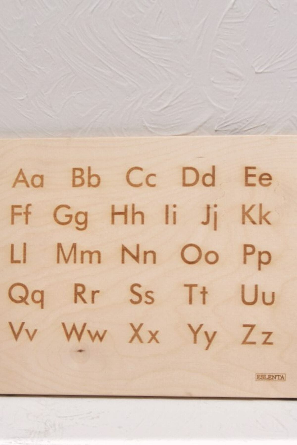 تخته آموزشی حروف الفبا چوبی | تخته نوشتن آموزشی مونته‌سوری