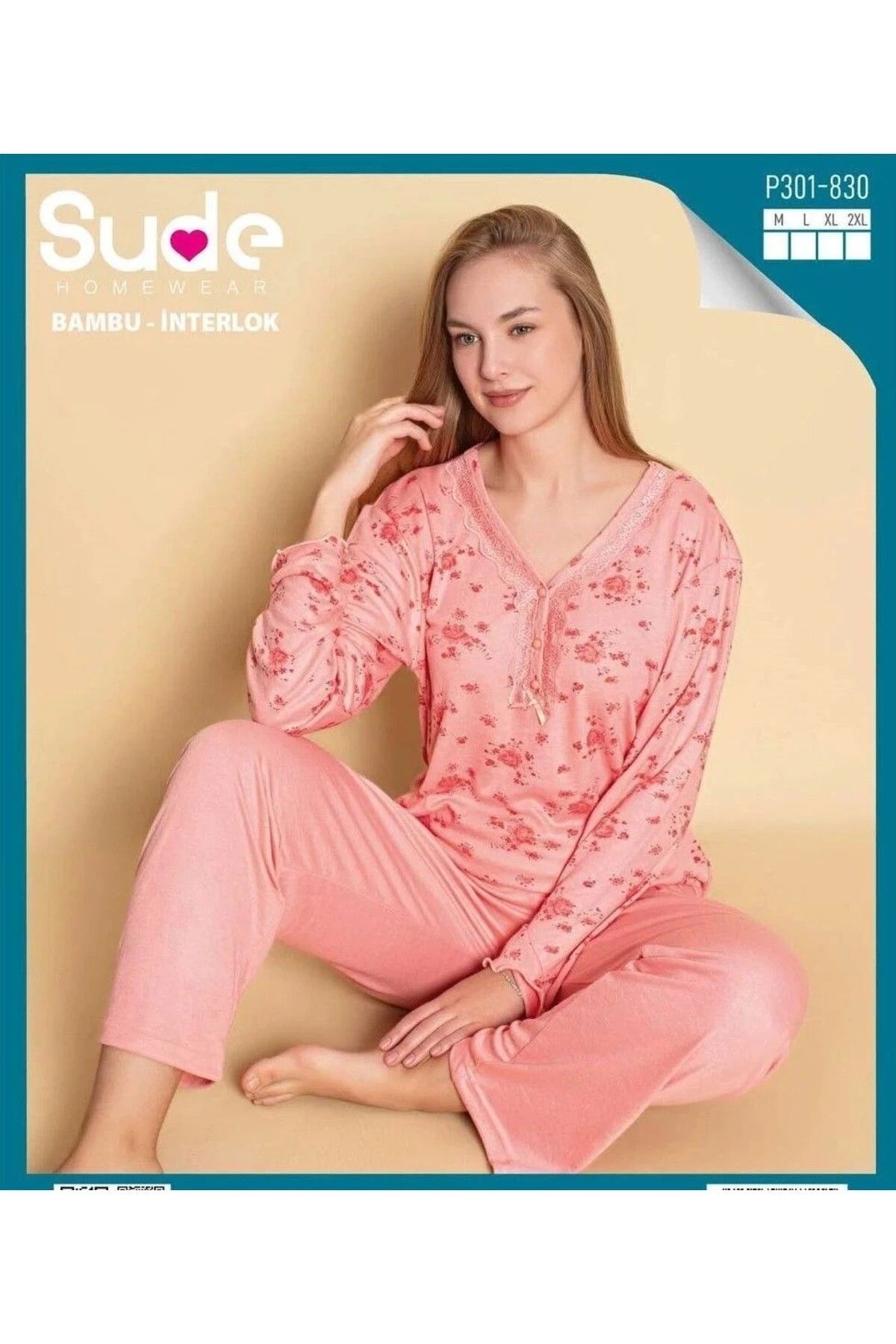 Sude BAMBU İNTERLOK PİJAMA TAKIMI