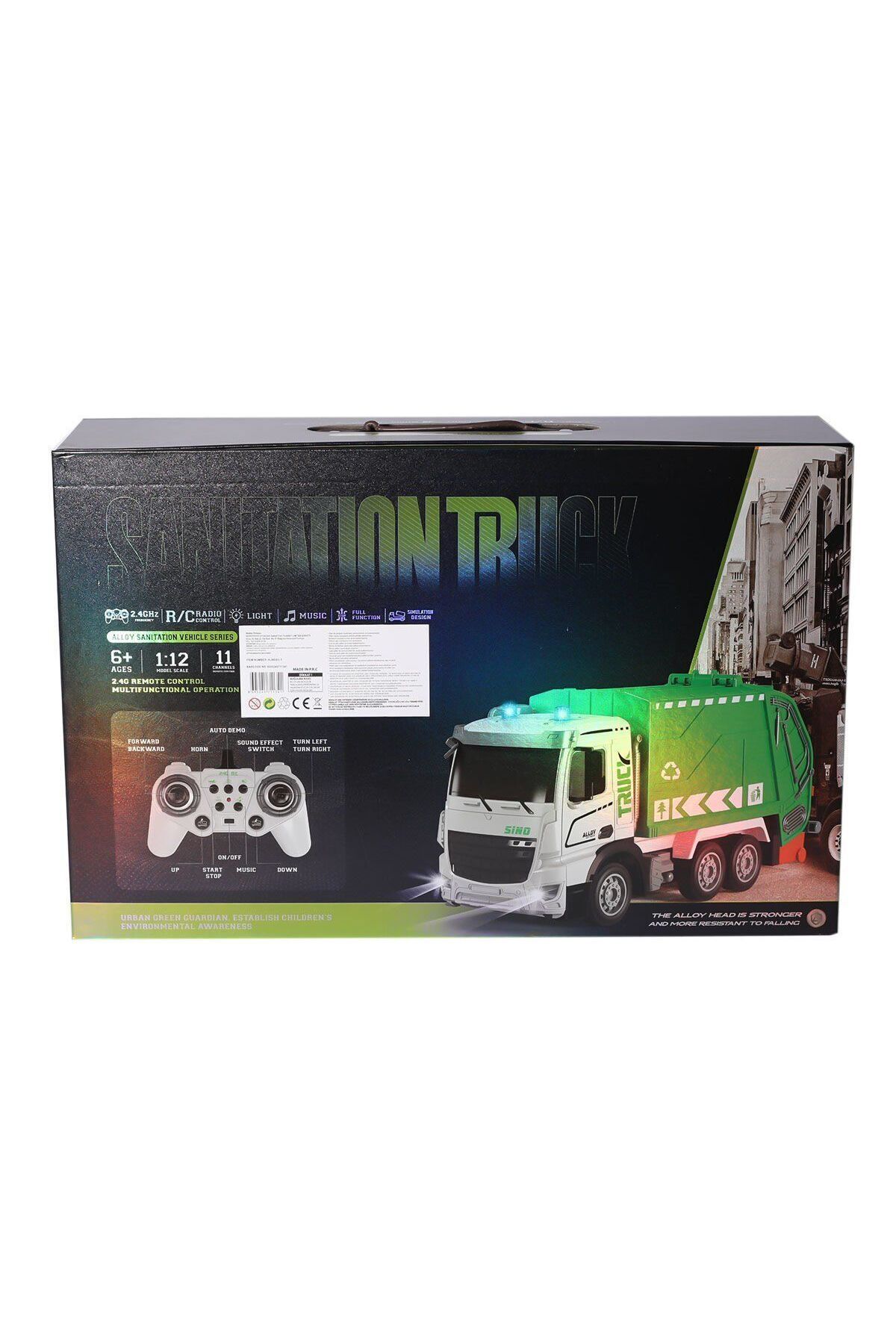 Aymir Ticaret HJ8003-1 Metal Kumandalı Çöp Arabası -Gepettoys