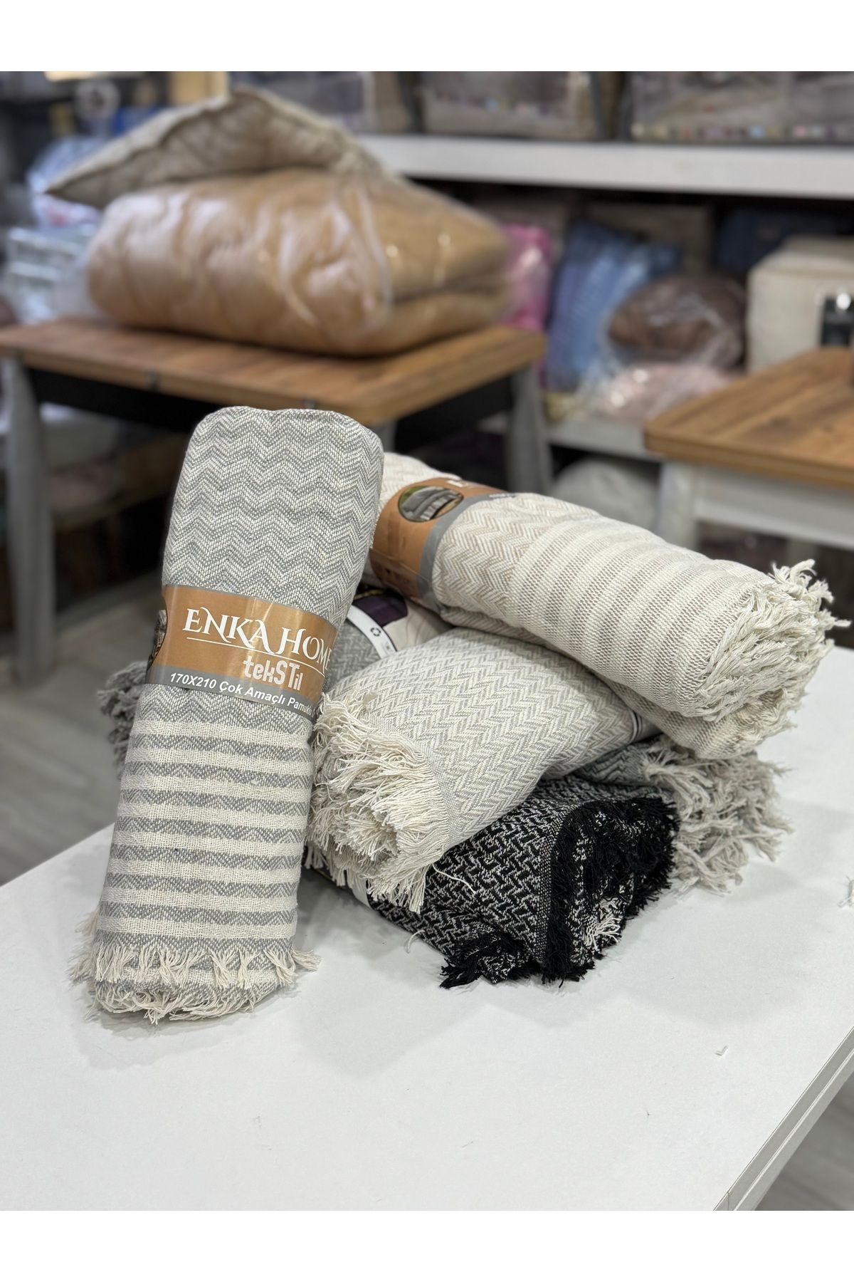 ENKA HOME ENKAHOME %100 PAMUKLU KOLTUK ÖRTÜSÜ 170X210 EBATINDA