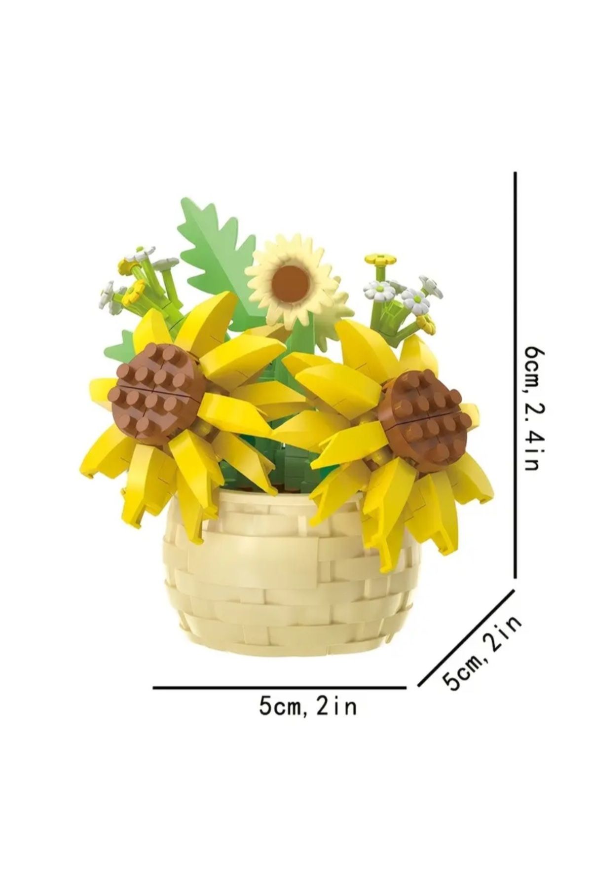sunandjoy Mini blok sarı ayçiçeği , ayçiçeği oyuncak hediye