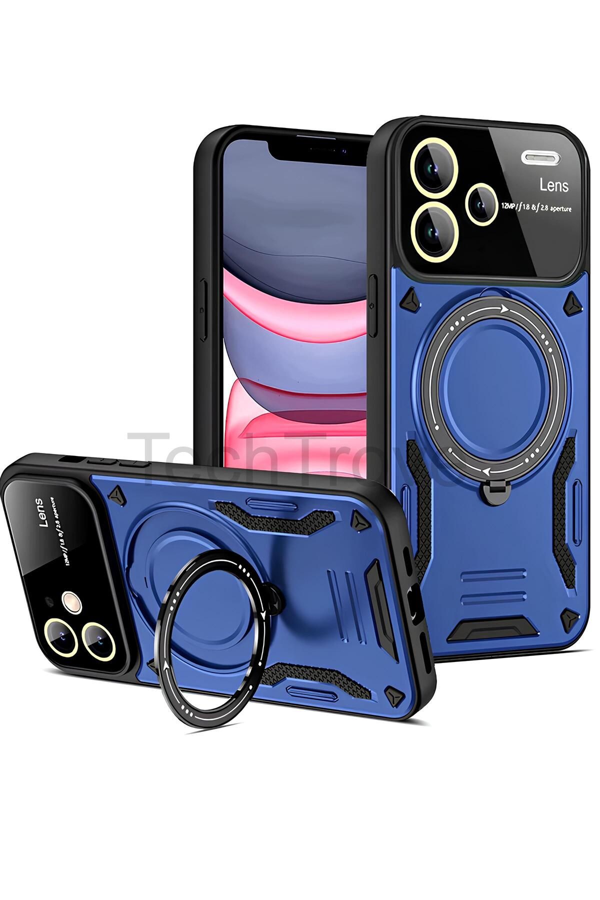 TechTrove Xiaomi Redmi Note 13 Pro Plus Kılıf Kamera Korumalı Stand Özellikli Maksimum Darbe Korumalı Kapak