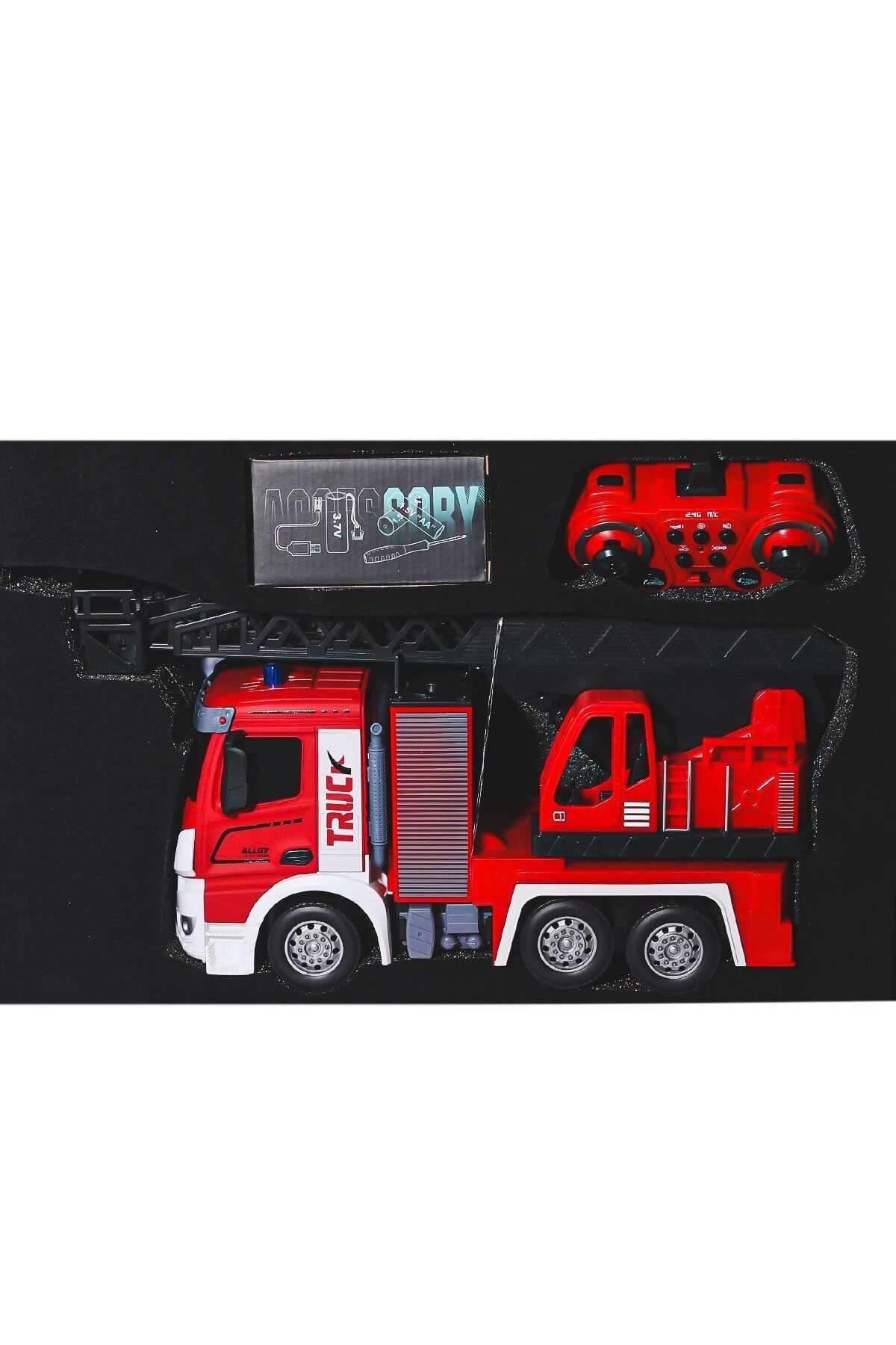 Aymir Ticaret HJ8002-1 Kumandalı Metal İtfaiye 1:12 -Gepttoys