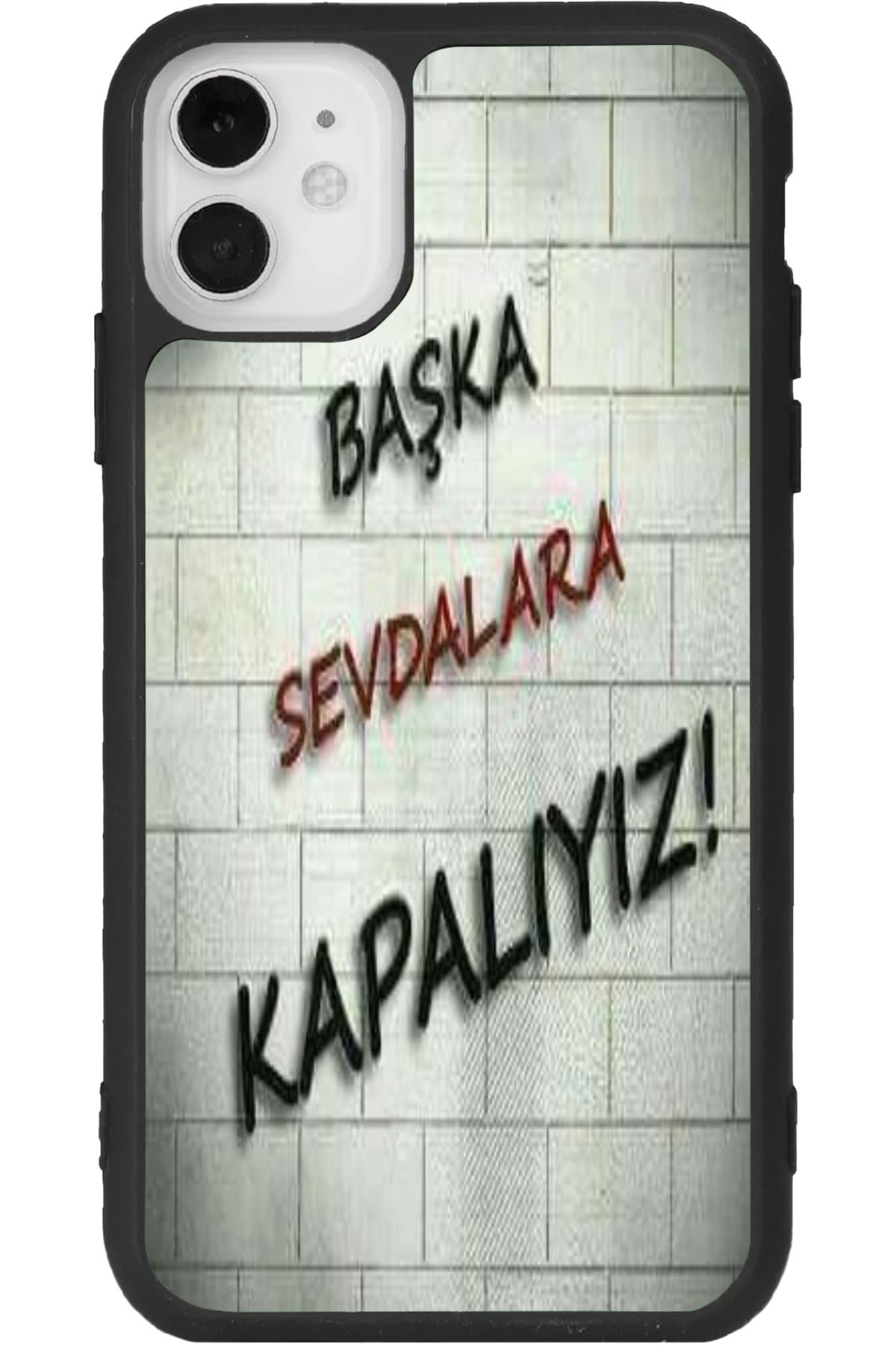 Aksel Kılıf iPhone 11 Uyumlu Baskılı, Mat Siyah Renk, Yumuşak Silikon, Koruyucu, Şok Emici Kapak, Kılıf