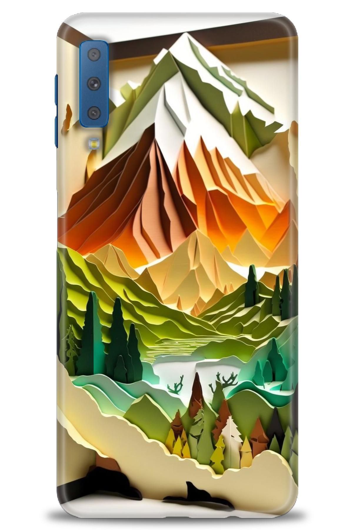 CooperTech Samsung Galaxy A7 2018 İle Uyumlu HD Baskılı Desenli Silikon Kılıf - 620