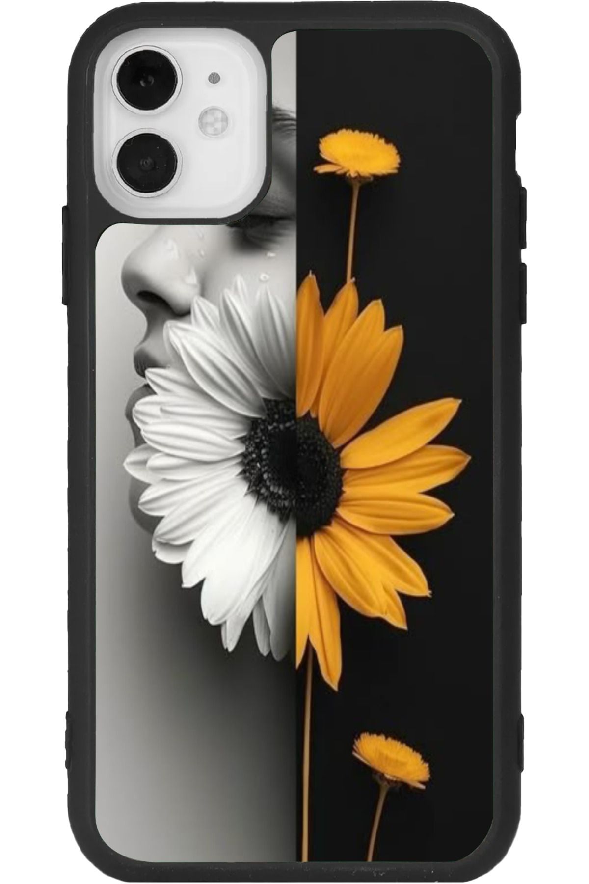 Aksel Kılıf iPhone 11 Uyumlu Baskılı, Mat Siyah Renk, Yumuşak Silikon, Koruyucu, Şok Emici Kapak, Kılıf