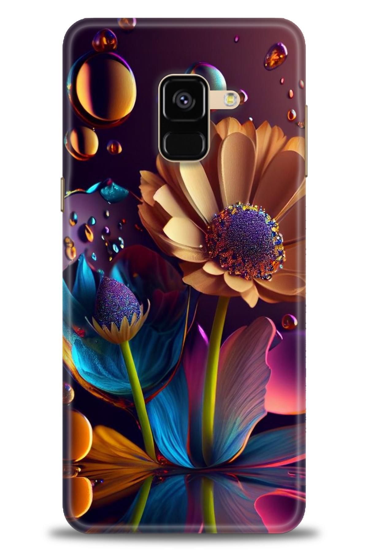 CooperTech Samsung Galaxy A8 2018 İle Uyumlu HD Baskılı Desenli Silikon Kılıf - 350