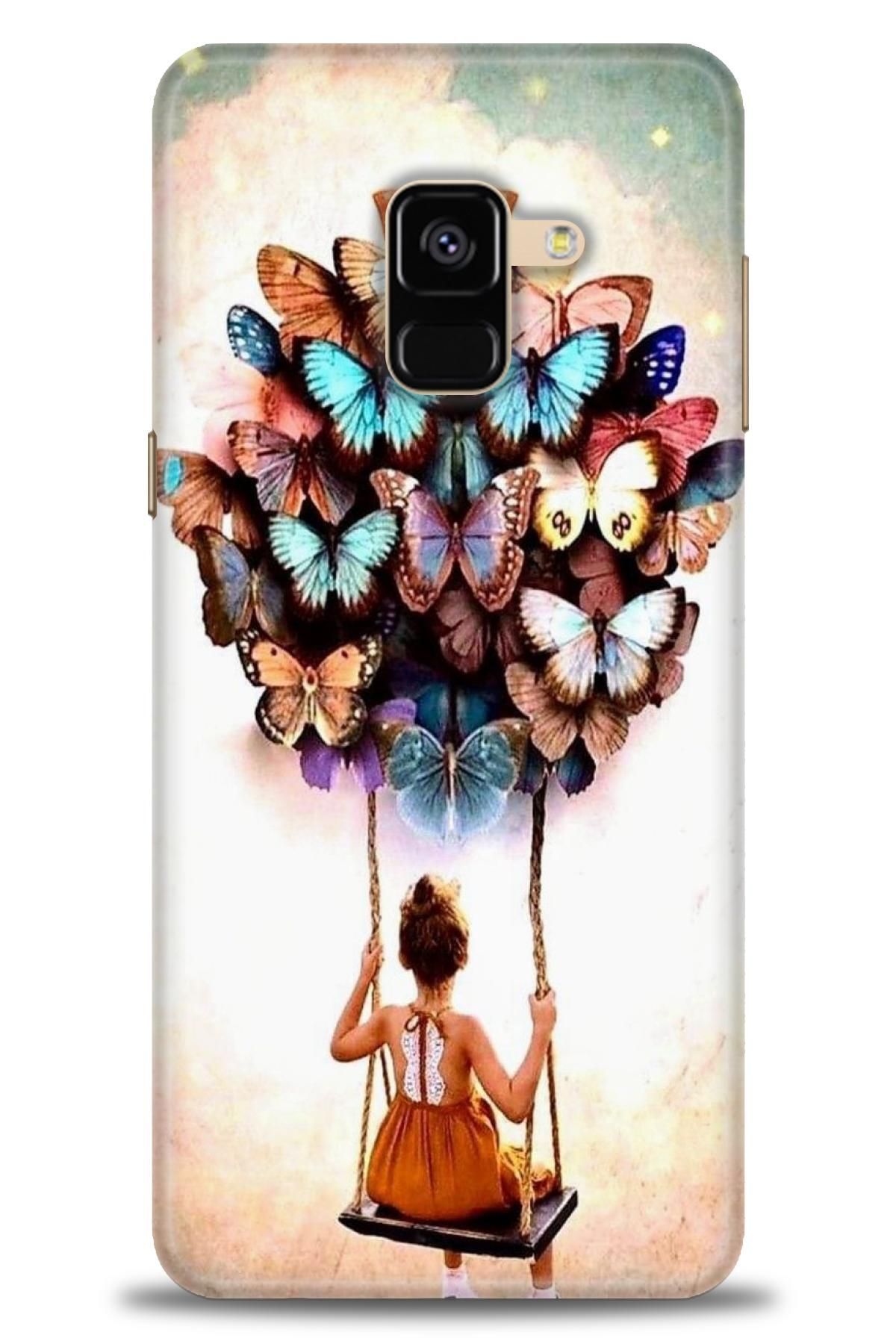 CooperTech Samsung Galaxy A8 2018 İle Uyumlu HD Baskılı Desenli Silikon Kılıf - 729