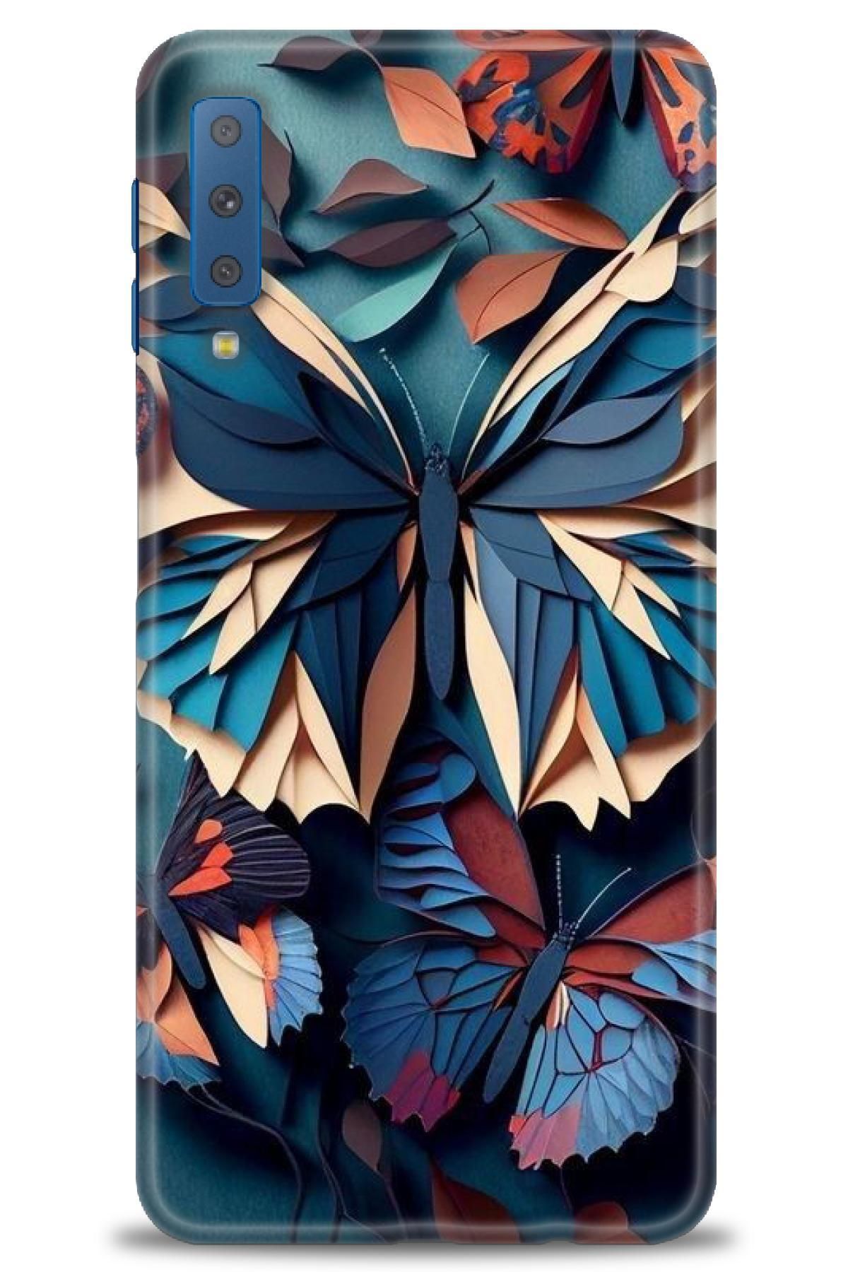 CooperTech Samsung Galaxy A7 2018 İle Uyumlu HD Baskılı Desenli Silikon Kılıf - 521
