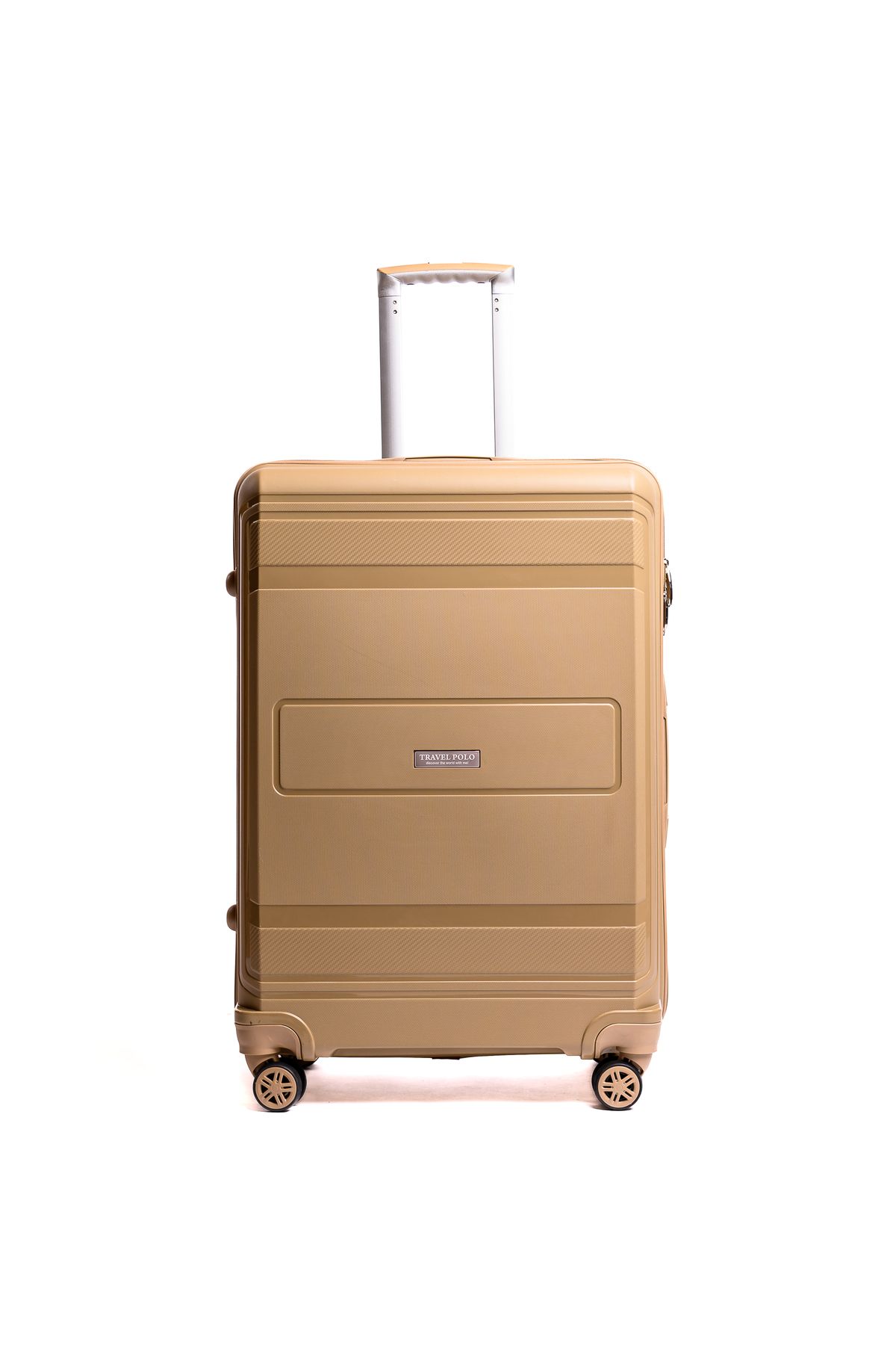 Travel POLO Troler Cabina Avion.valiza Din Pp, Travel Polo, A1017, 57x36x25cm.bagaj De Mana Cu 4 Roti Cappuccino Unisex - Small (Carry-on) Size