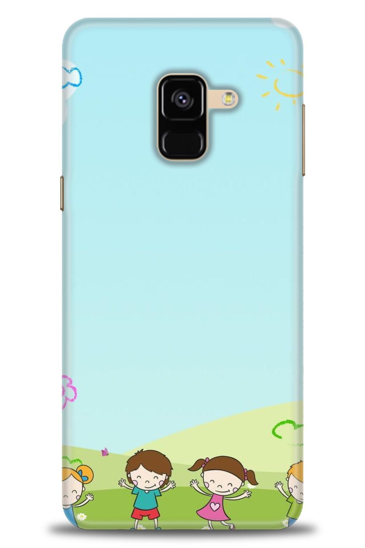 CooperTech Samsung Galaxy A8 2018 İle Uyumlu HD Baskılı Desenli Silikon Kılıf - 594
