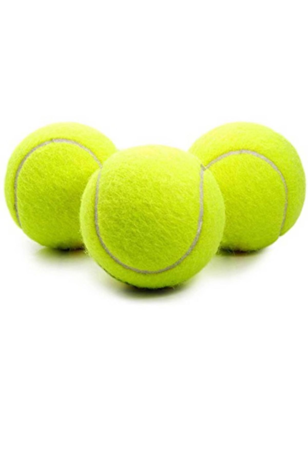 TrioStore Set 3 Mingi De Tenis De Camp Pentru Caini, Triostore , Cauciuc/polipropilena, 6.5 Cm, Verde - 1