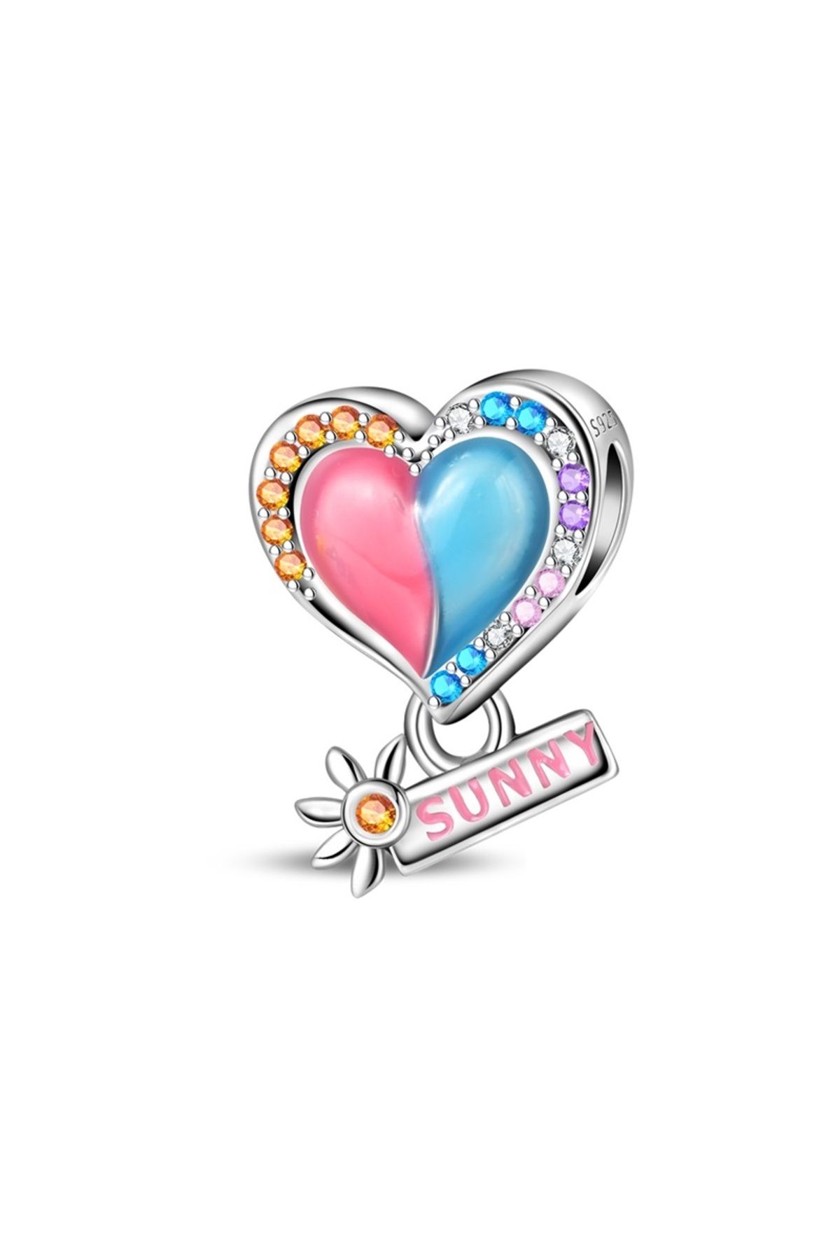 MAM Pembe Mavi Kalpli Güneşli Charm