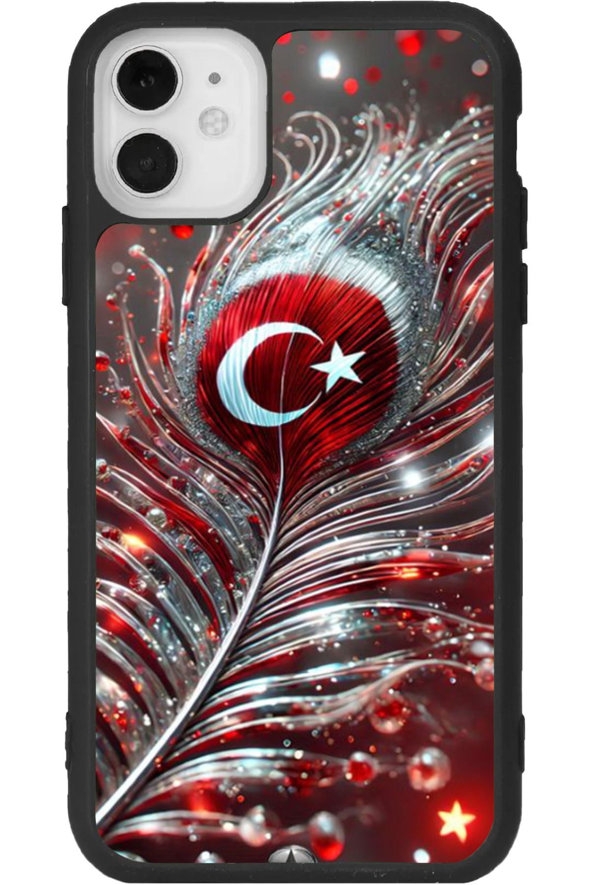 Aksel Kılıf iPhone 11 Uyumlu Baskılı, Mat Siyah Renk, Yumuşak Silikon, Koruyucu, Şok Emici Kapak, Kılıf