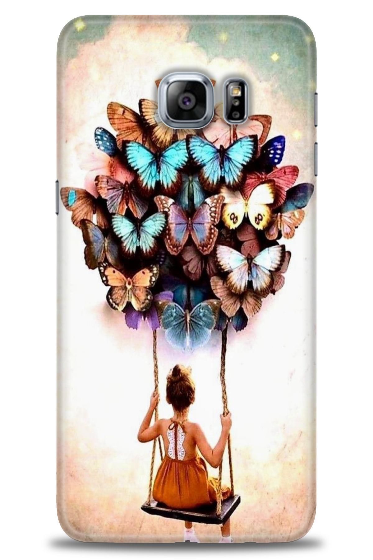 CooperTech Samsung Galaxy S6 Edge Plus İle Uyumlu HD Baskılı Desenli Silikon Kılıf - 729