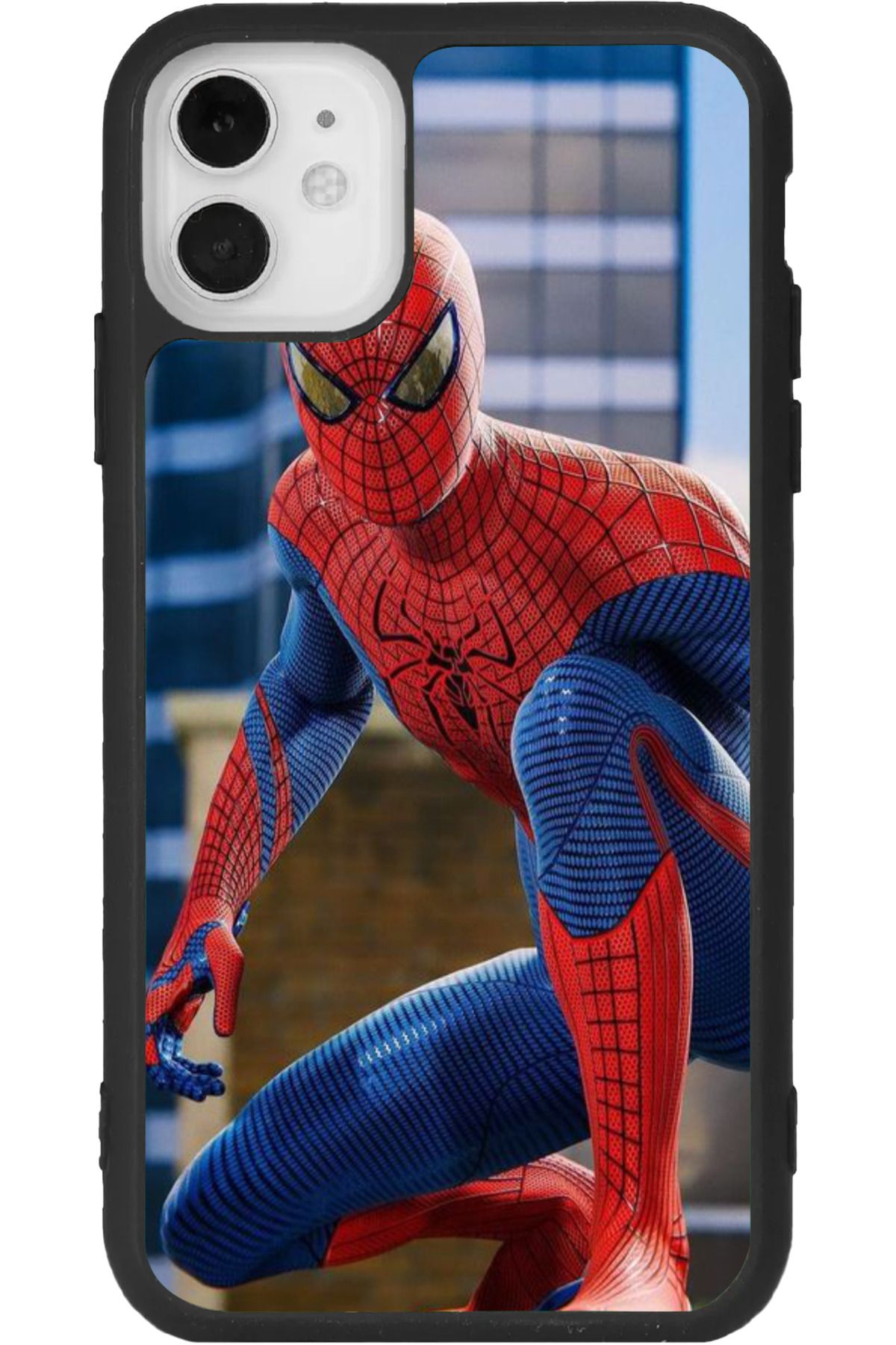 Aksel Kılıf iPhone 11 Uyumlu Baskılı, Mat Siyah Renk, Yumuşak Silikon, Koruyucu, Şok Emici Kapak, Kılıf