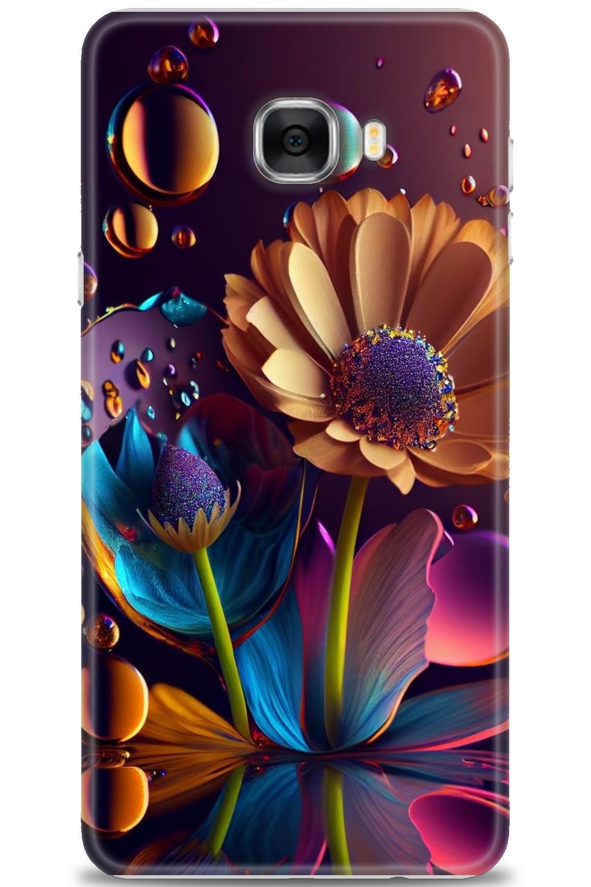 CooperTech Samsung Galaxy C7 İle Uyumlu HD Baskılı Desenli Silikon Kılıf - 350