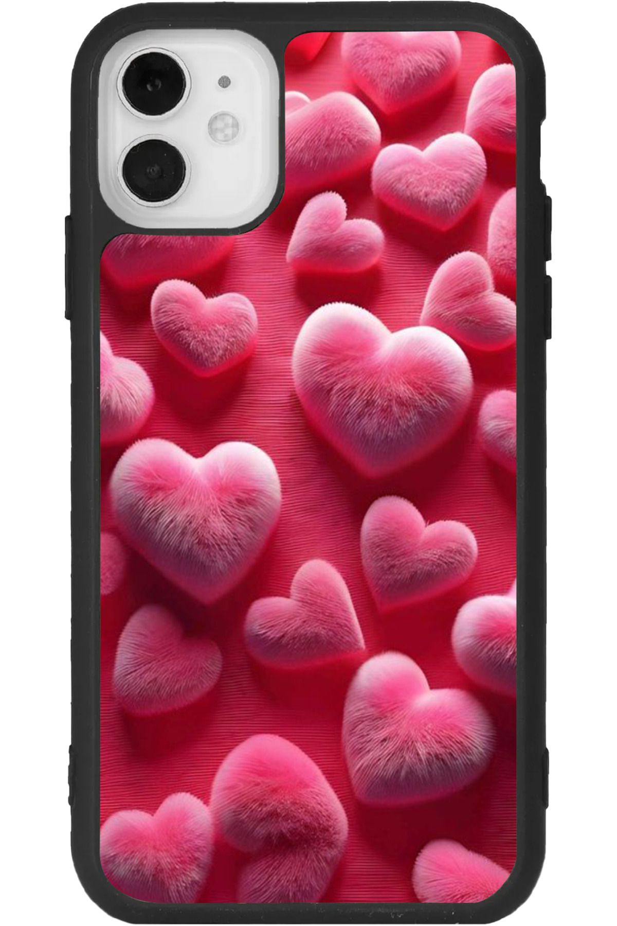 Aksel Kılıf iPhone 11 Uyumlu Baskılı, Mat Siyah Renk, Yumuşak Silikon, Koruyucu, Şok Emici Kapak, Kılıf