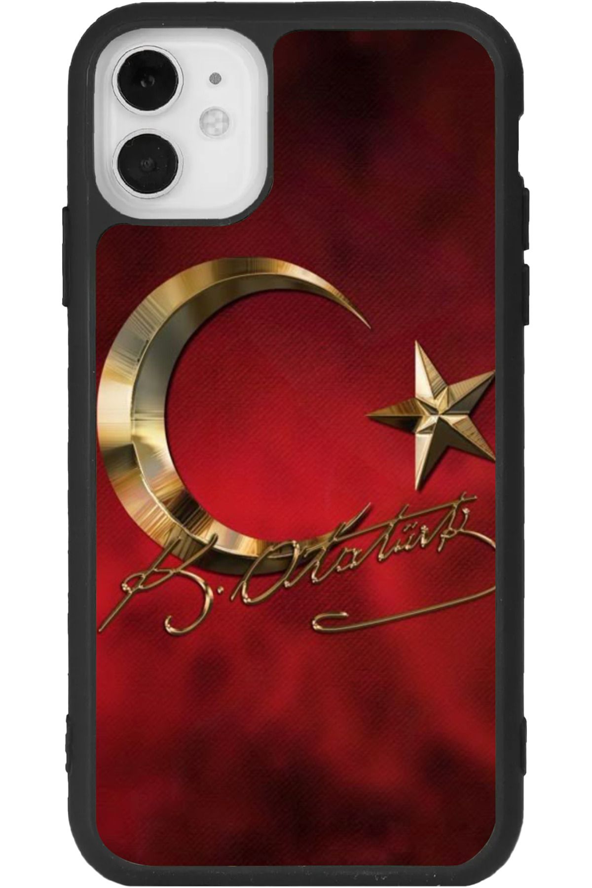 Aksel Kılıf iPhone 11 Uyumlu Baskılı, Mat Siyah Renk, Yumuşak Silikon, Koruyucu, Şok Emici Kapak, Kılıf