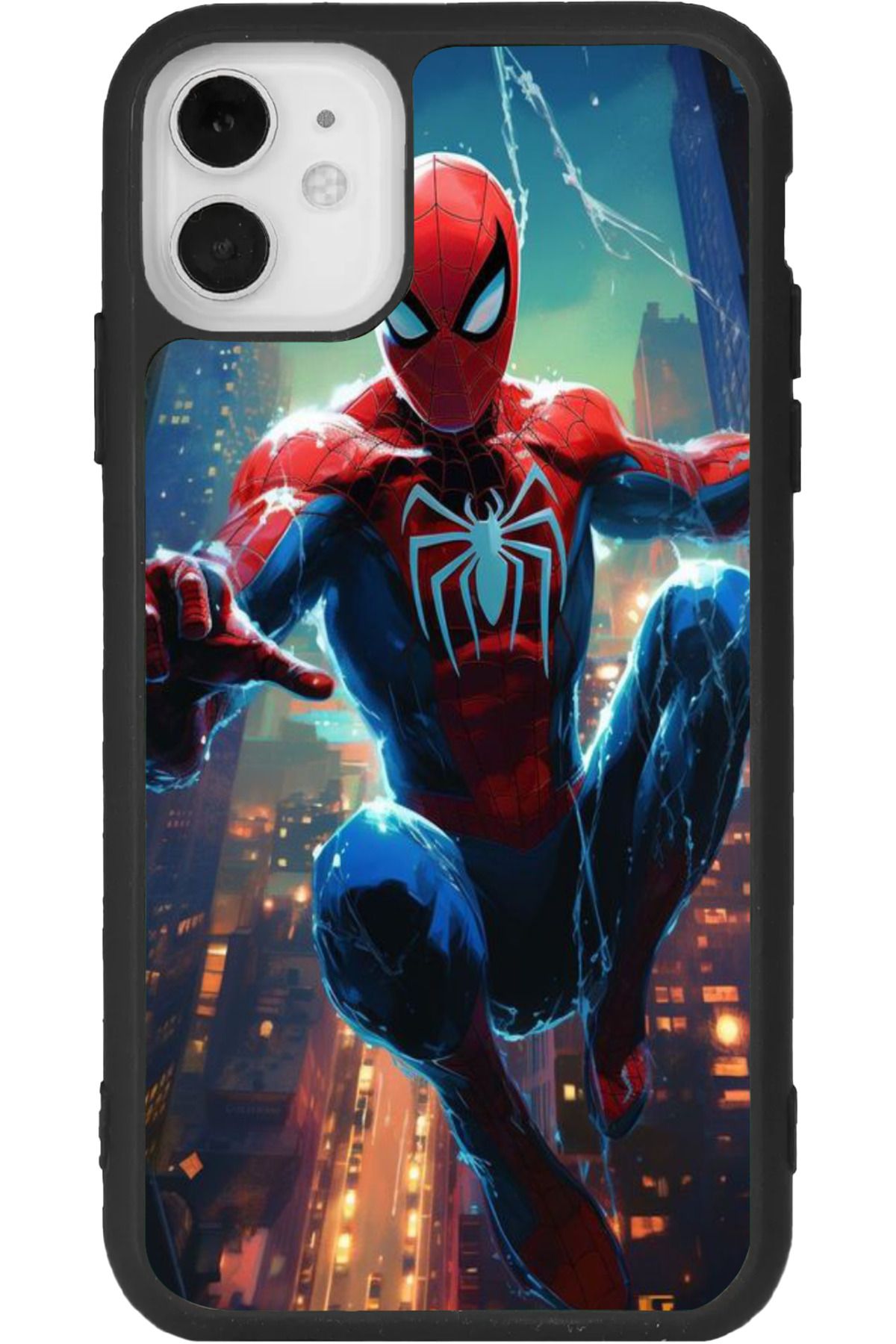 Aksel Kılıf iPhone 11 Uyumlu Baskılı, Mat Siyah Renk, Yumuşak Silikon, Koruyucu, Şok Emici Kapak, Kılıf