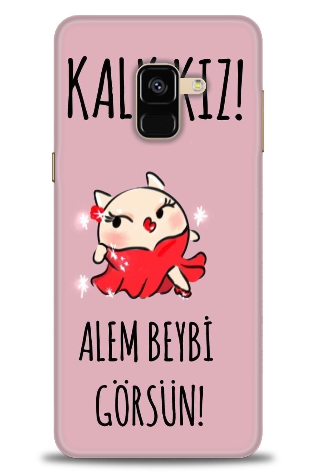 CooperTech Samsung Galaxy A8 2018 İle Uyumlu HD Baskılı Desenli Silikon Kılıf - 206