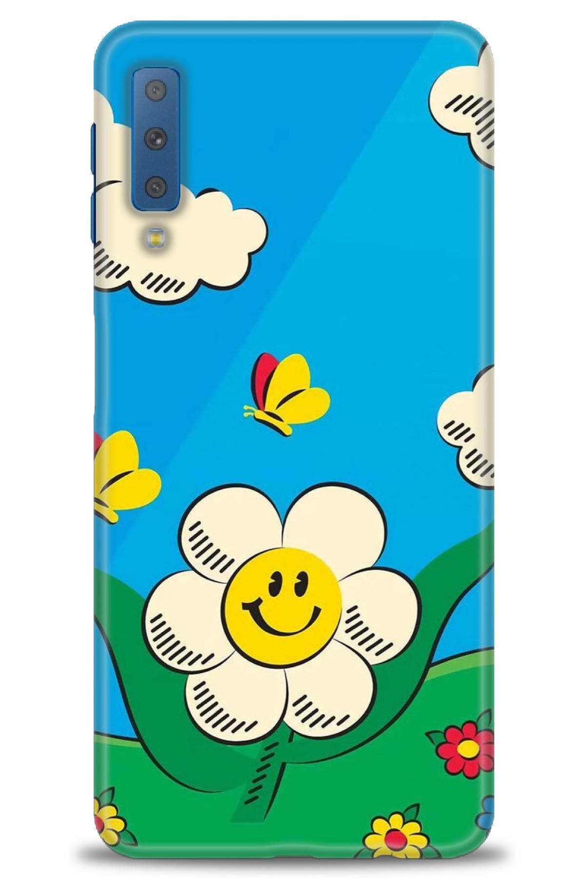 CooperTech Samsung Galaxy A7 2018 İle Uyumlu HD Baskılı Desenli Silikon Kılıf - 18