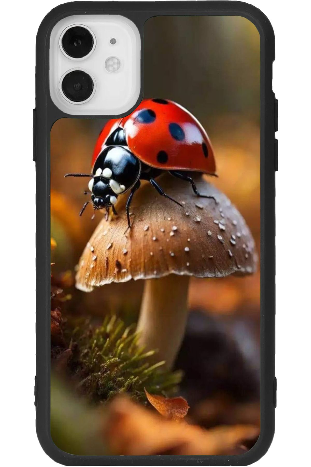 Aksel Kılıf iPhone 11 Uyumlu Baskılı, Mat Siyah Renk, Yumuşak Silikon, Koruyucu, Şok Emici Kapak, Kılıf