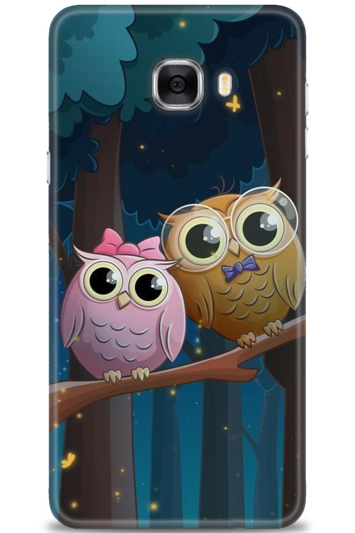 CooperTech Samsung Galaxy C7 İle Uyumlu HD Baskılı Desenli Silikon Kılıf - 198
