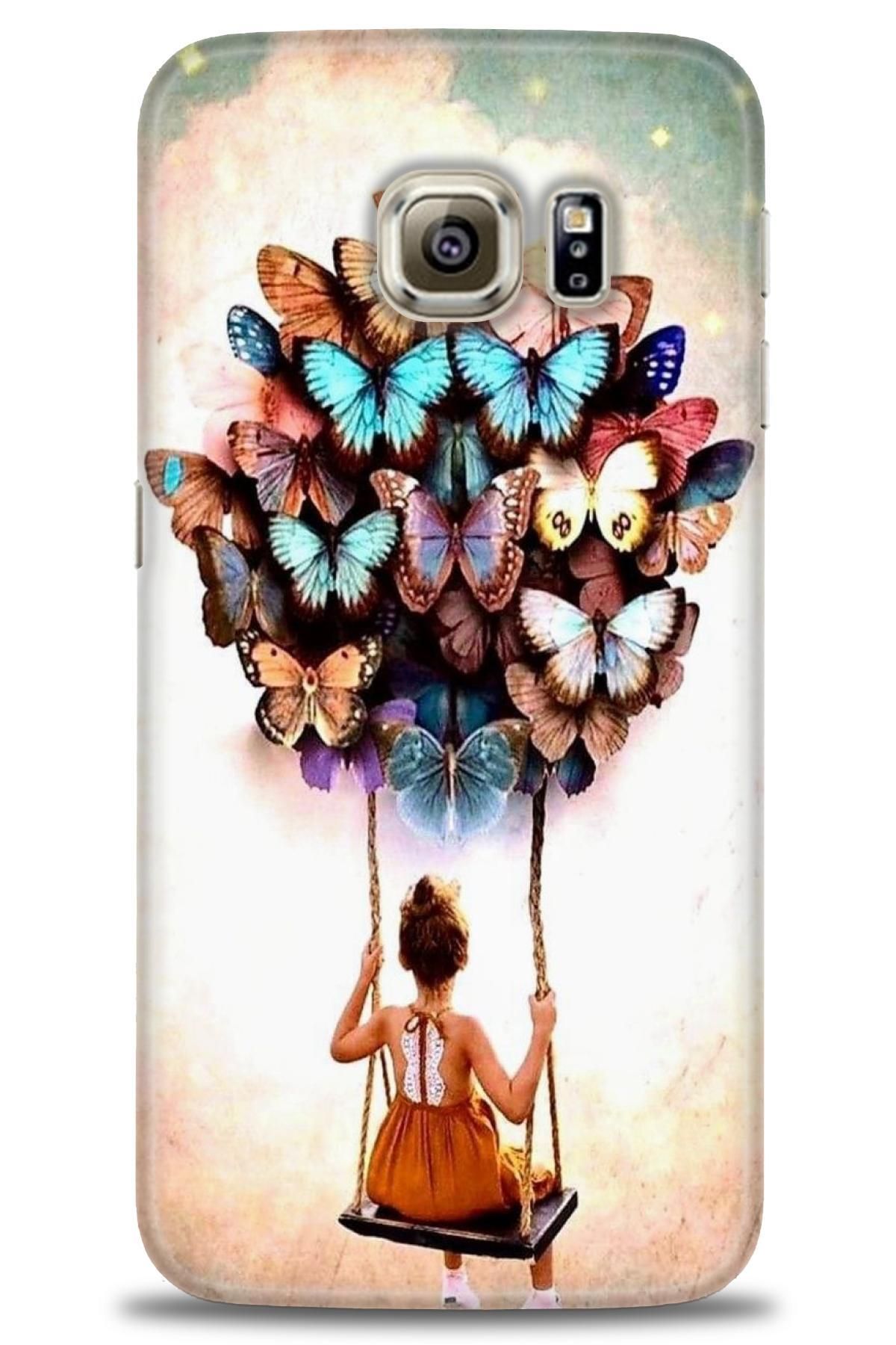 CooperTech Samsung Galaxy S6 Edge İle Uyumlu HD Baskılı Desenli Silikon Kılıf - 729