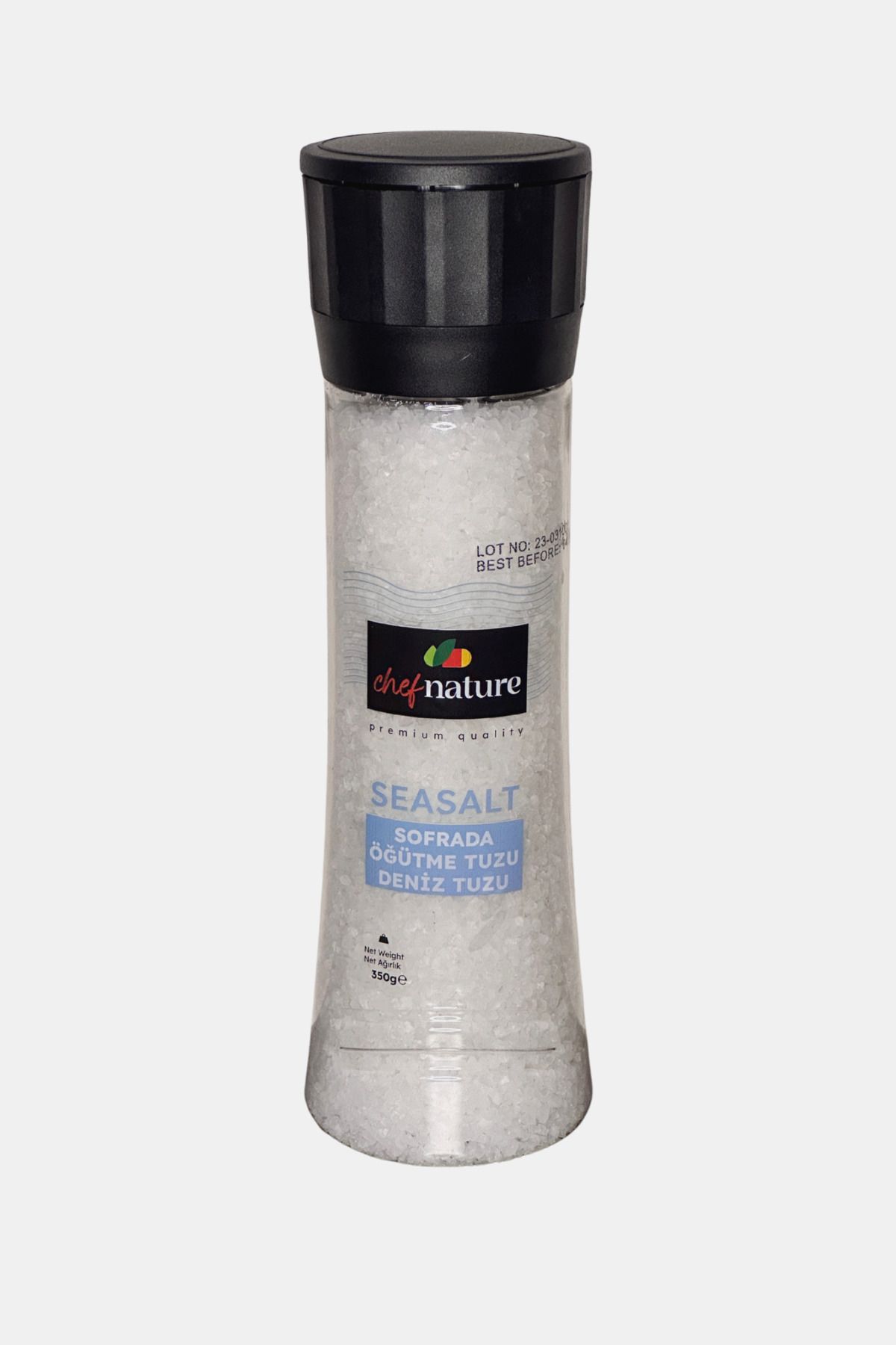 Chef Nature Doğal Sofrada Öğütme Deniz Tuzu 350g Değirmen Kapak