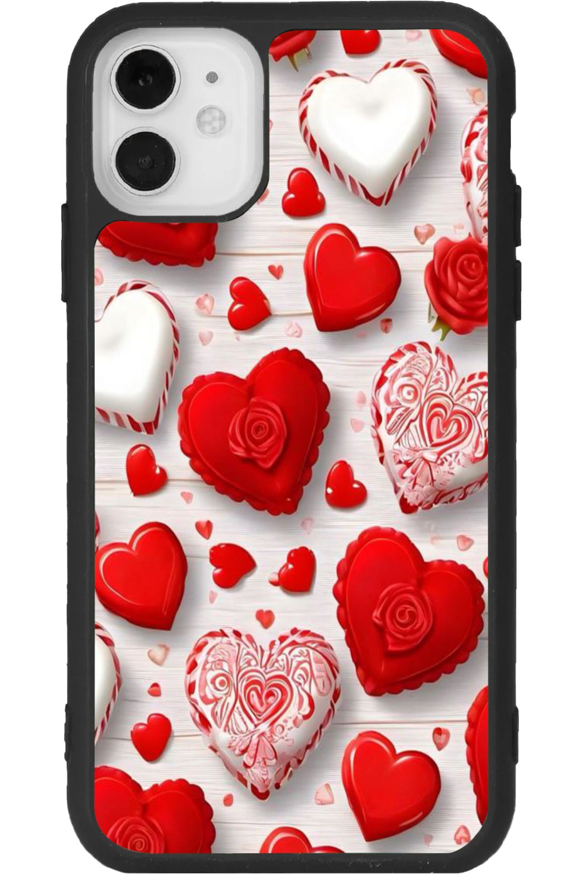 Aksel Kılıf iPhone 11 Uyumlu Baskılı, Mat Siyah Renk, Yumuşak Silikon, Koruyucu, Şok Emici Kapak, Kılıf