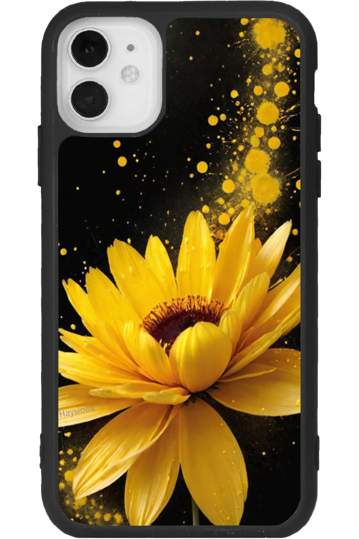 Aksel Kılıf iPhone 11 Uyumlu Baskılı, Mat Siyah Renk, Yumuşak Silikon, Koruyucu, Şok Emici Kapak, Kılıf