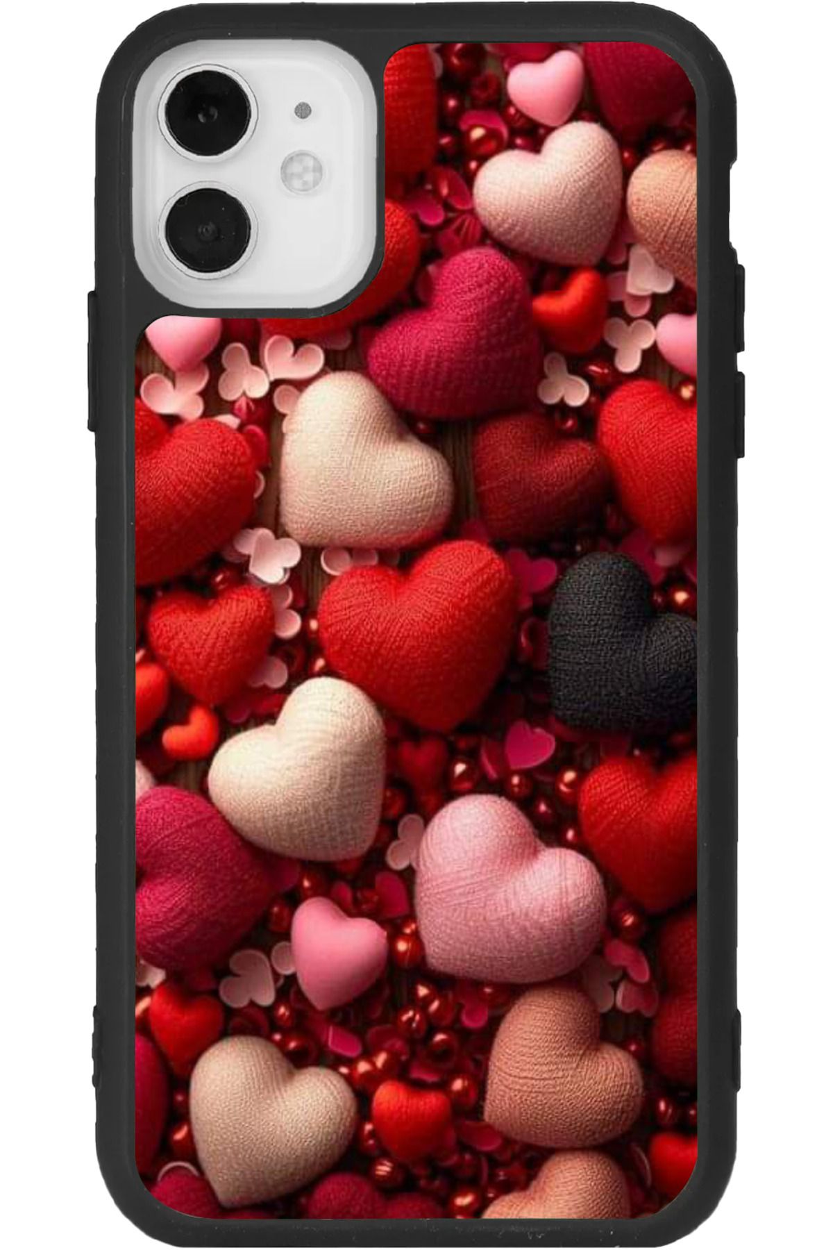 Aksel Kılıf iPhone 11 Uyumlu Baskılı, Mat Siyah Renk, Yumuşak Silikon, Koruyucu, Şok Emici Kapak, Kılıf