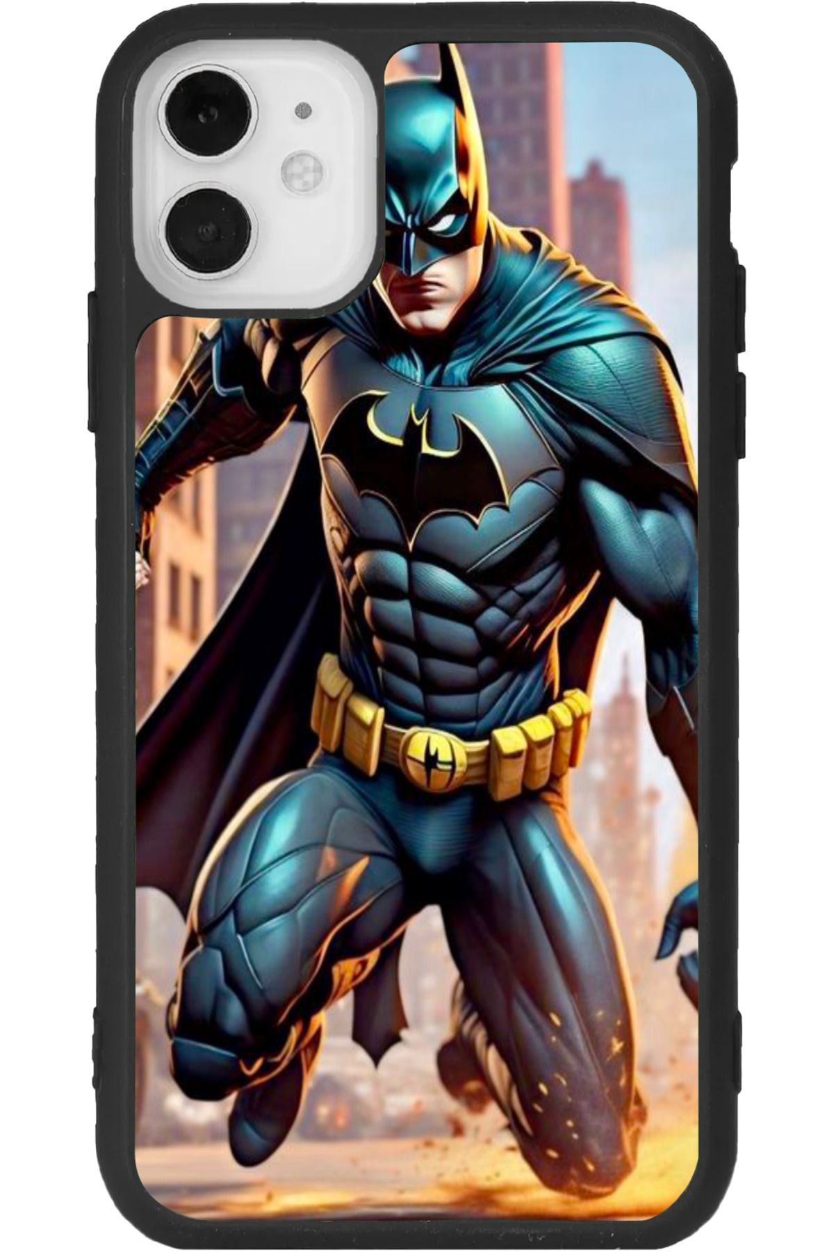 Aksel Kılıf iPhone 11 Uyumlu Baskılı, Mat Siyah Renk, Yumuşak Silikon, Koruyucu, Şok Emici Kapak, Kılıf