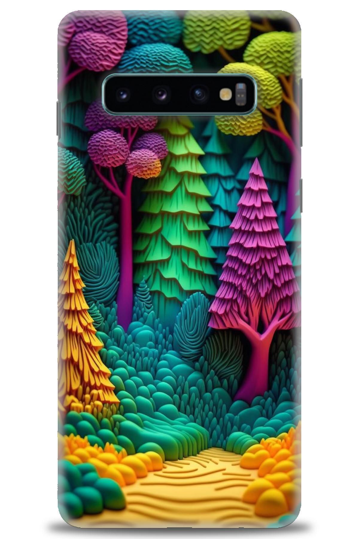 CooperTech Samsung Galaxy S10 İle Uyumlu HD Baskılı Desenli Silikon Kılıf - 846