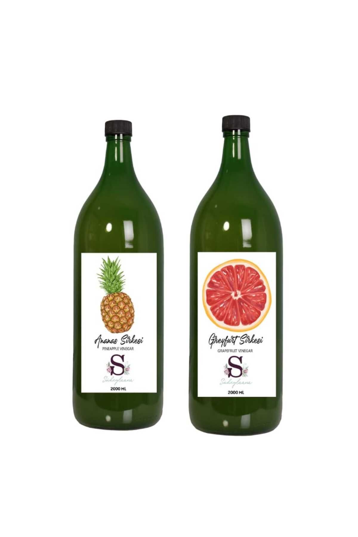 Süheylaana Doğal Ananas Sirkesi 2000 ml - Doğal Greyfurt Sirkesi 2000 ml