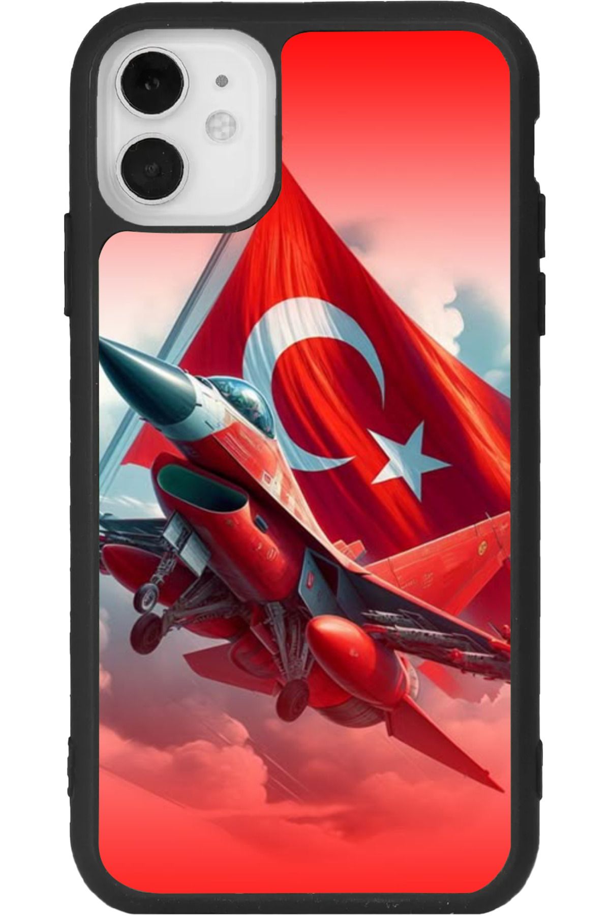 Aksel Kılıf iPhone 11 Uyumlu Baskılı, Mat Siyah Renk, Yumuşak Silikon, Koruyucu, Şok Emici Kapak, Kılıf