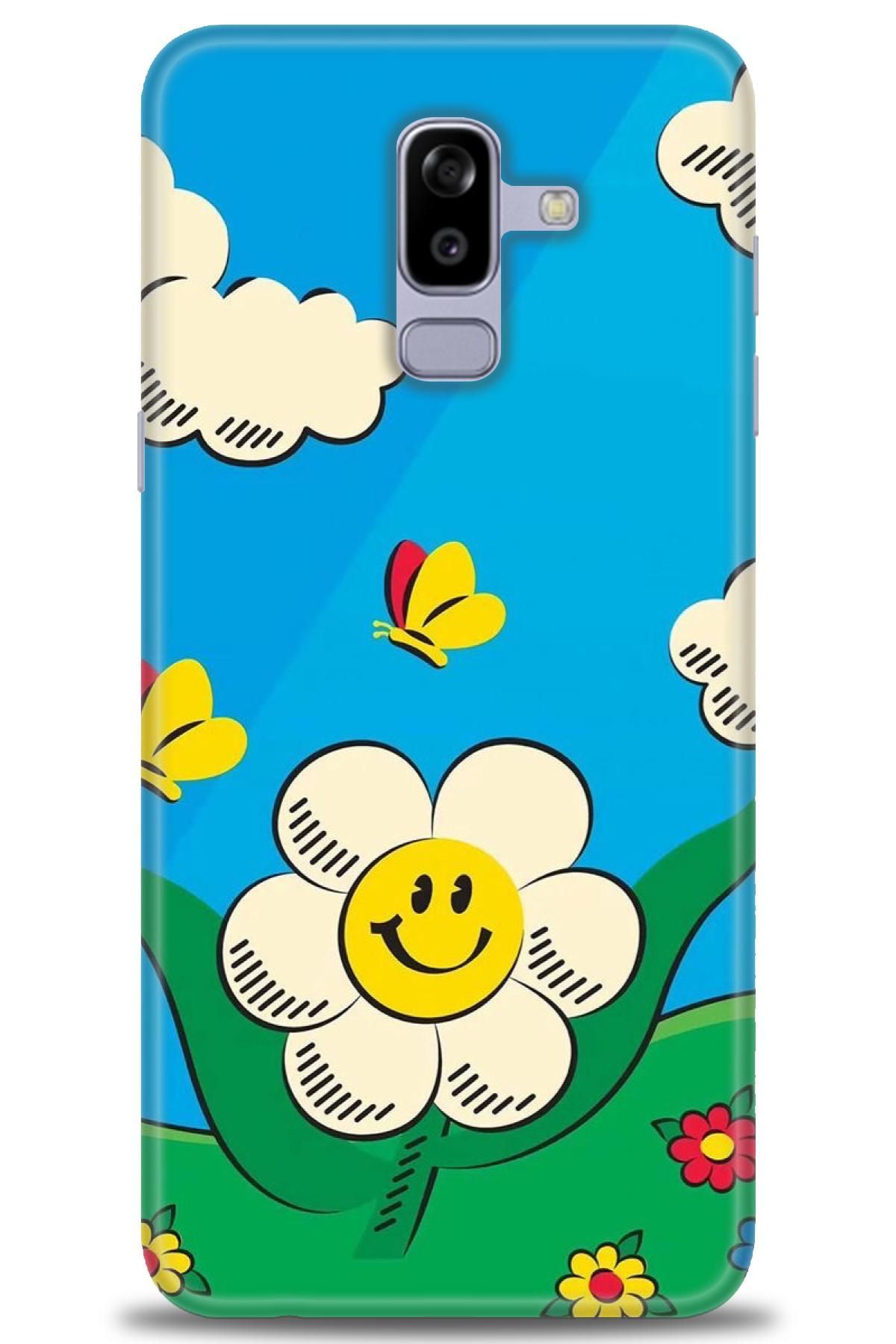 CooperTech Samsung Galaxy J8 İle Uyumlu HD Baskılı Desenli Silikon Kılıf - 18