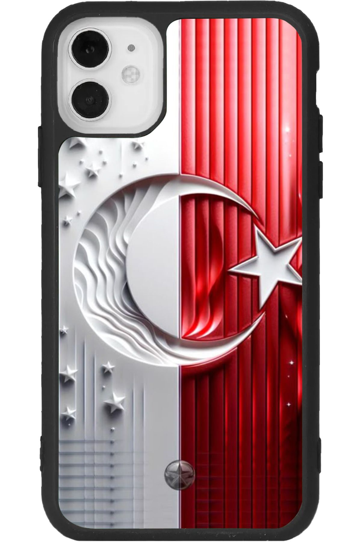 Aksel Kılıf iPhone 11 Uyumlu Baskılı, Mat Siyah Renk, Yumuşak Silikon, Koruyucu, Şok Emici Kapak, Kılıf