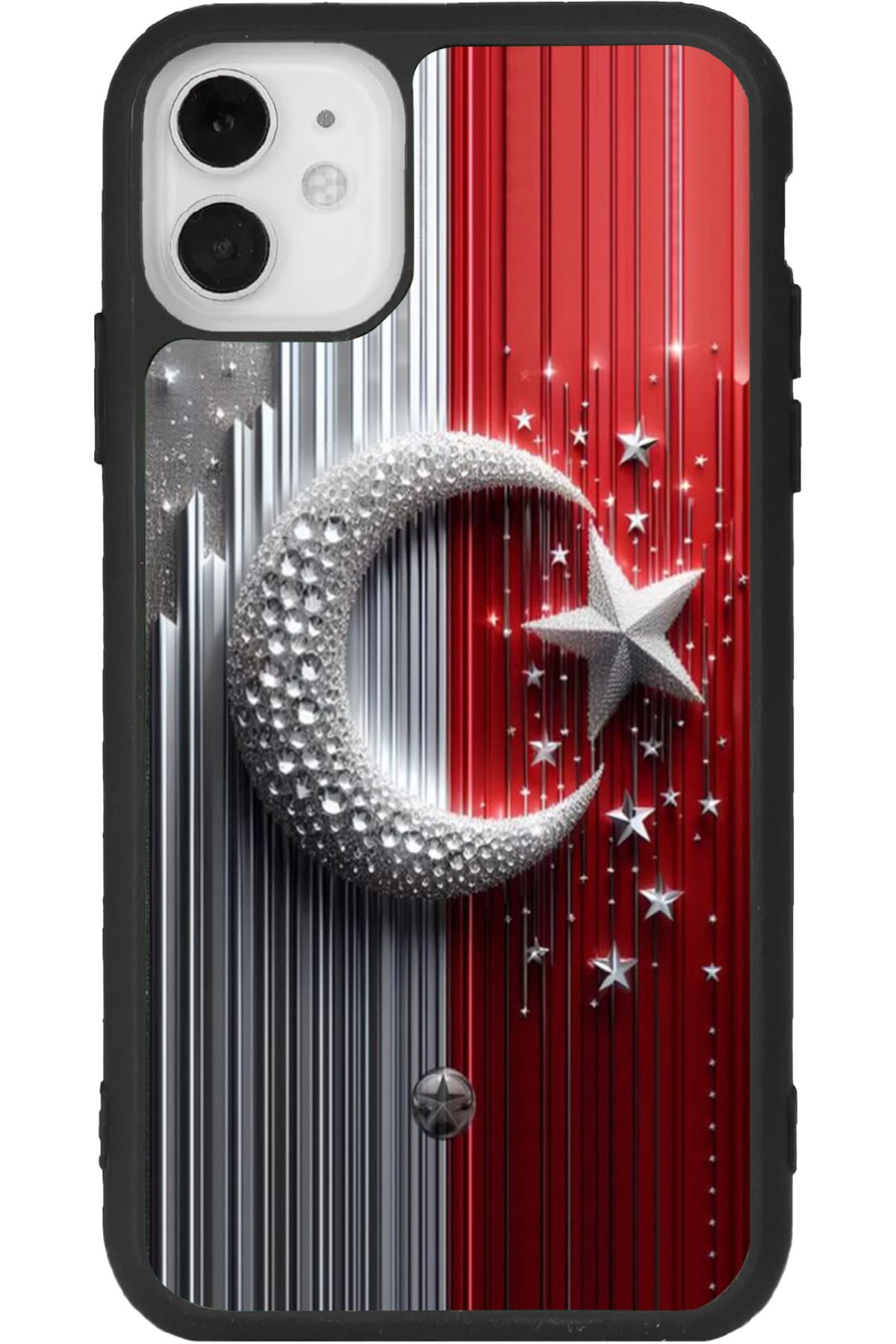 Aksel Kılıf iPhone 11 Uyumlu Baskılı, Mat Siyah Renk, Yumuşak Silikon, Koruyucu, Şok Emici Kapak, Kılıf
