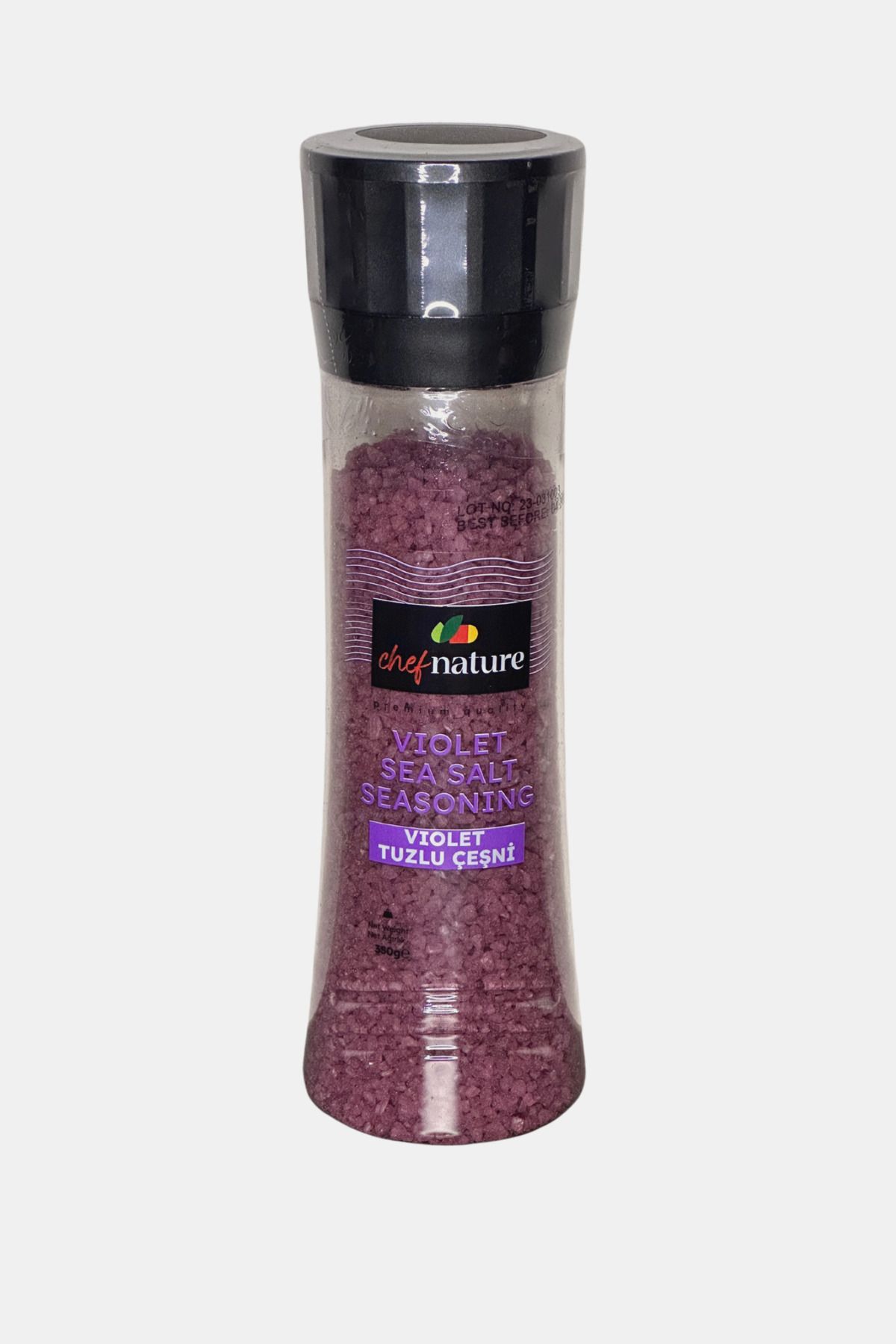 Chef Nature Violet Öğütme Deniz Tuzu Çeşni 350g Değirmen Kapak